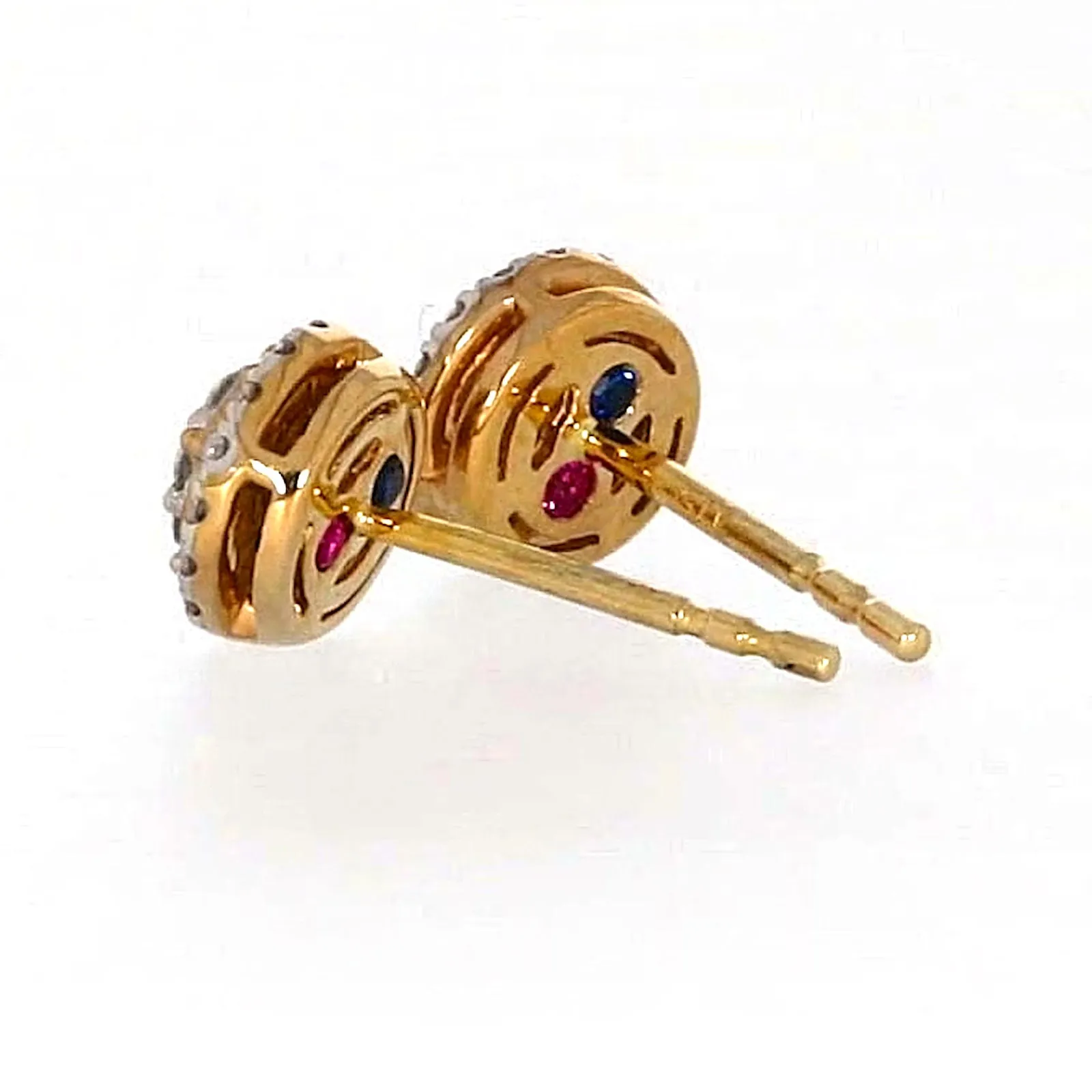 London 9ct Yellow Gold Round Brilliant Cut 0.30 CARAT tw of Diamonds Stud Earrings