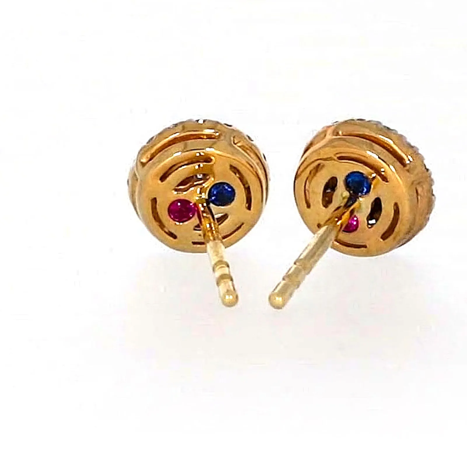London 9ct Yellow Gold Round Brilliant Cut 0.30 CARAT tw of Diamonds Stud Earrings