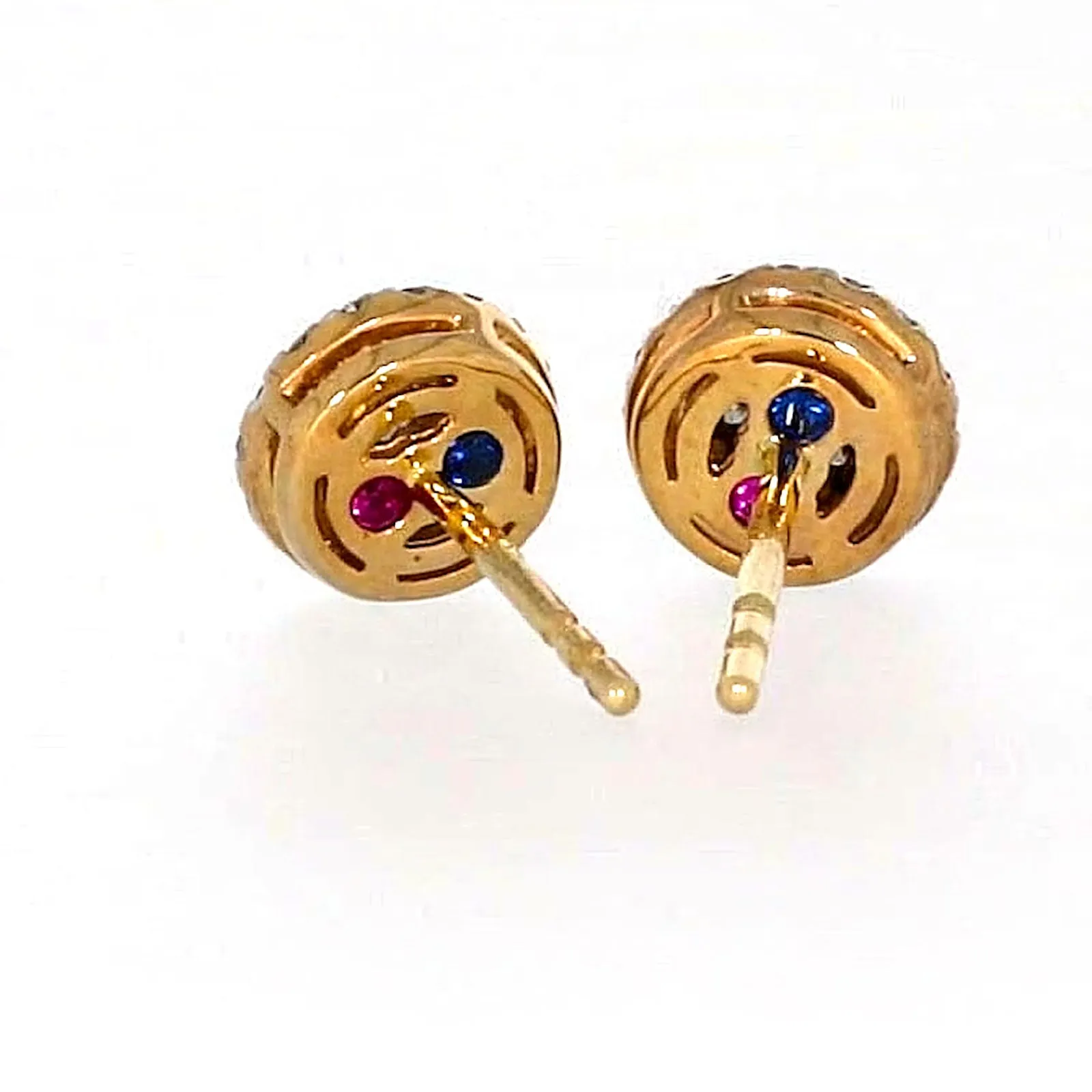 London 9ct Yellow Gold Round Brilliant Cut 0.30 CARAT tw of Diamonds Stud Earrings
