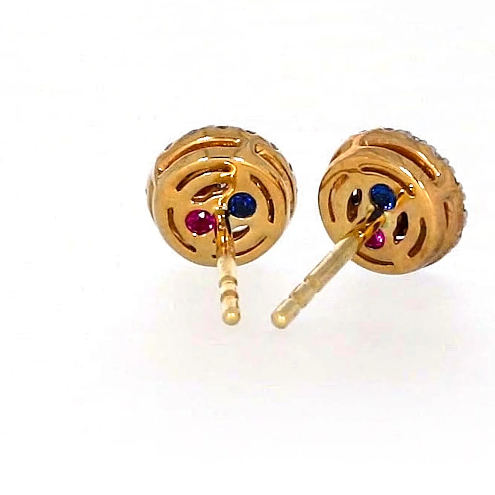 London 9ct Yellow Gold Round Brilliant Cut 0.30 CARAT tw of Diamonds Stud Earrings