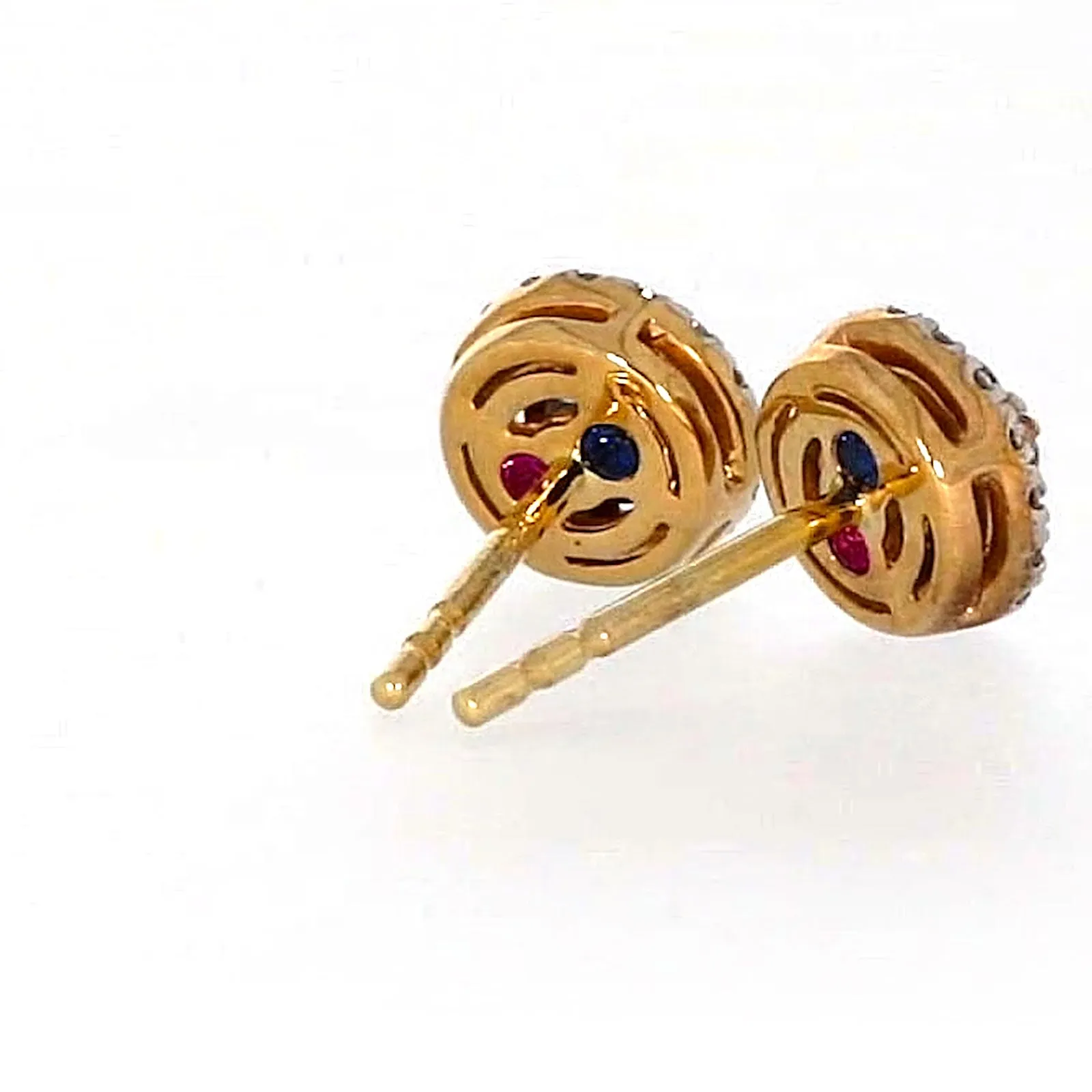 London 9ct Yellow Gold Round Brilliant Cut 0.30 CARAT tw of Diamonds Stud Earrings