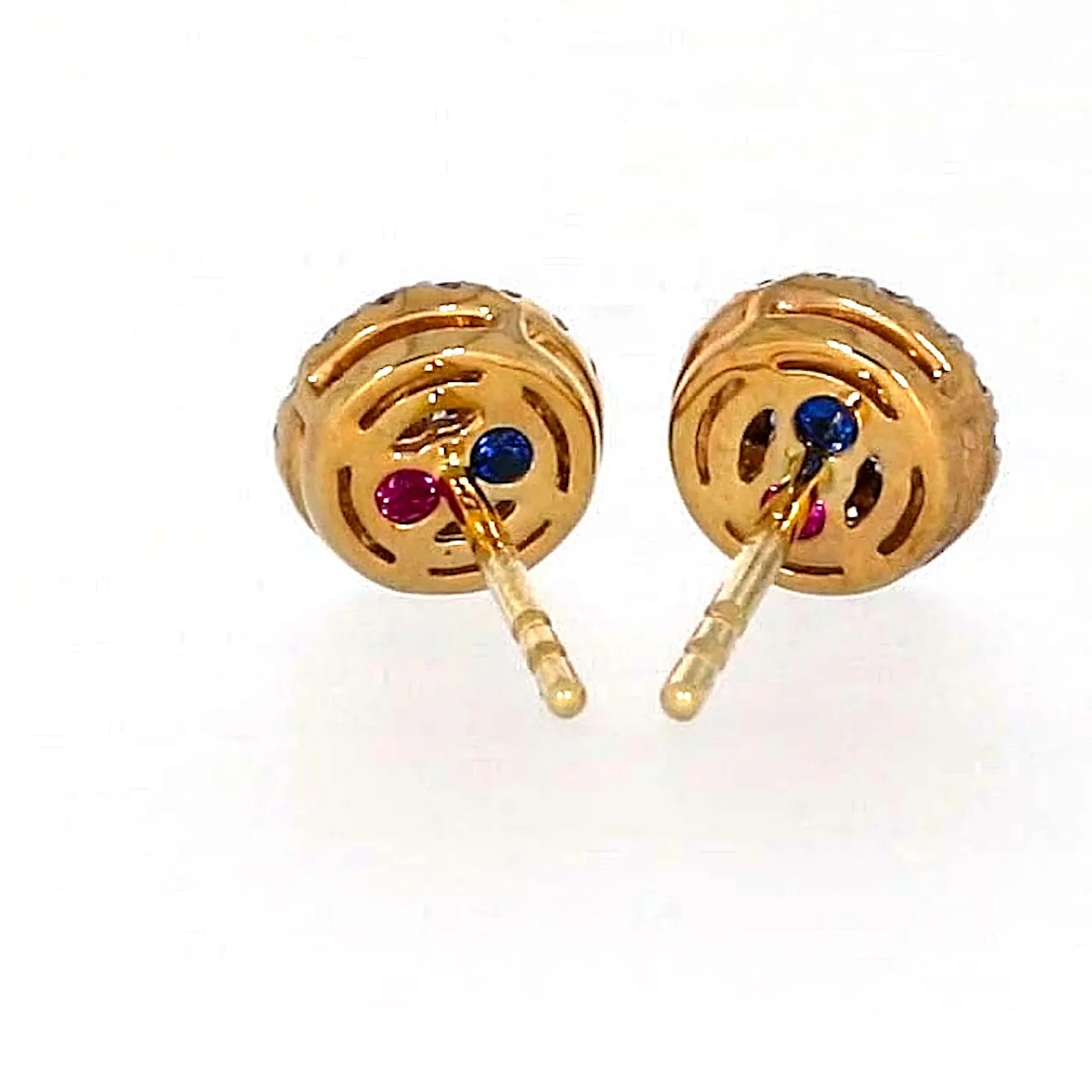 London 9ct Yellow Gold Round Brilliant Cut 0.30 CARAT tw of Diamonds Stud Earrings