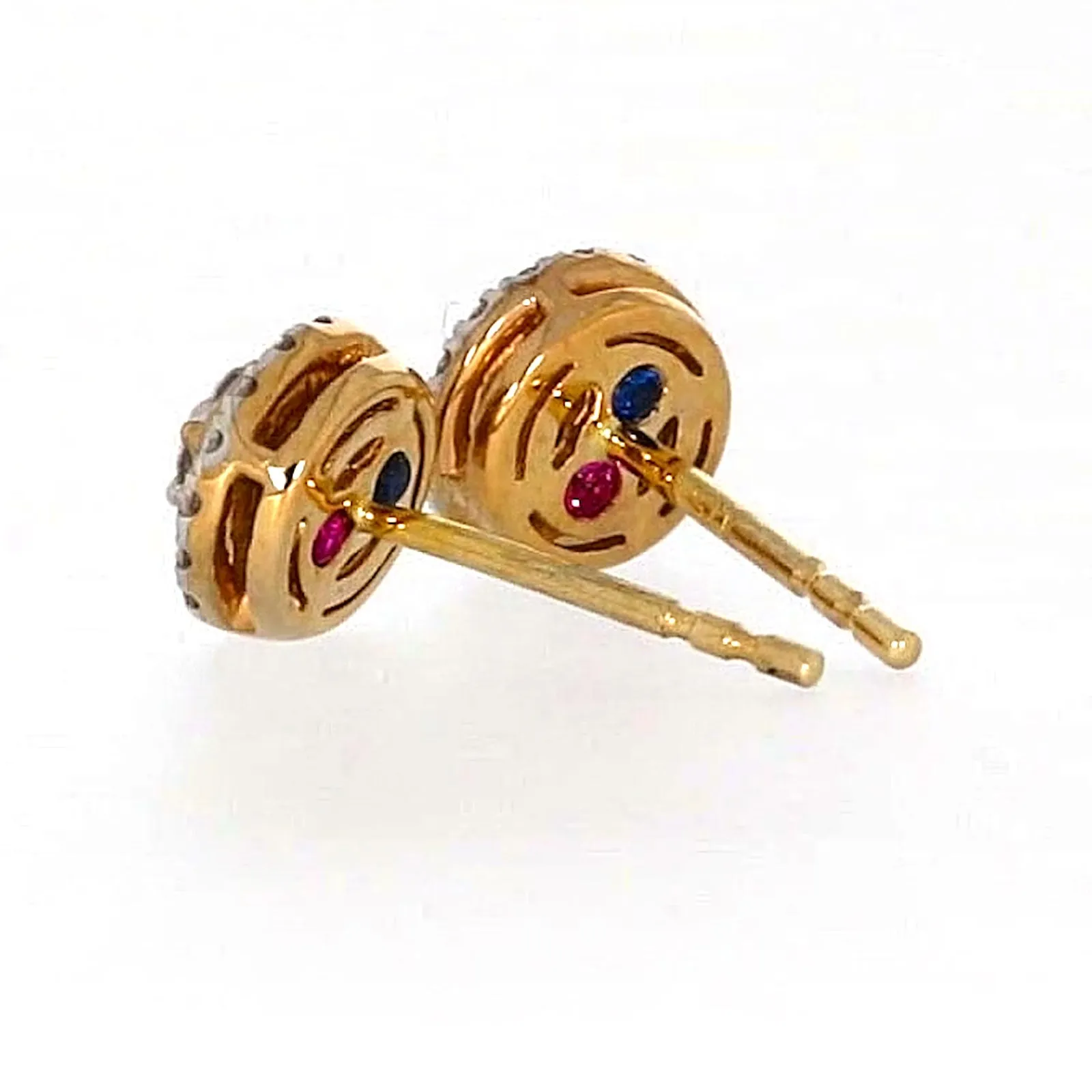 London 9ct Yellow Gold Round Brilliant Cut 0.30 CARAT tw of Diamonds Stud Earrings