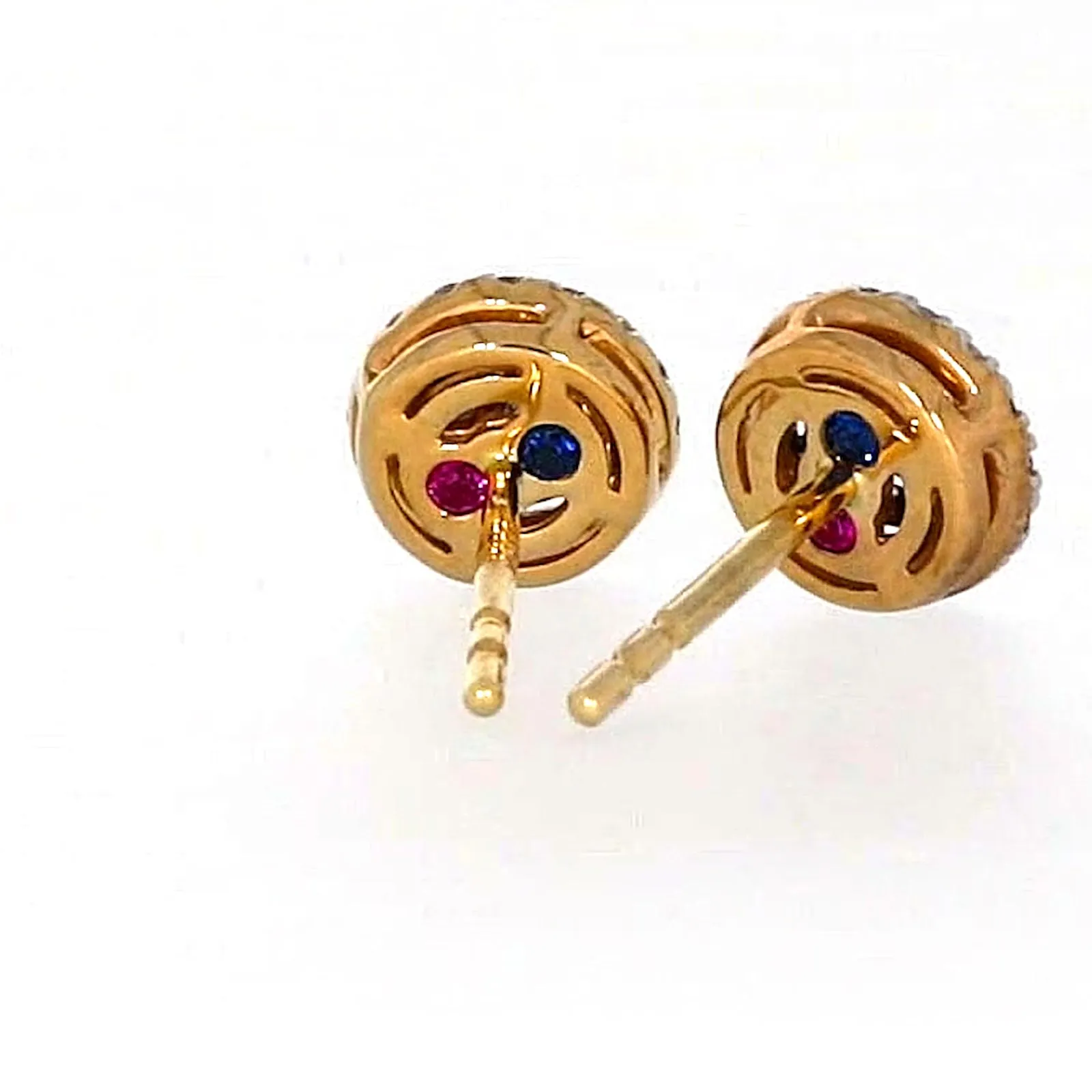 London 9ct Yellow Gold Round Brilliant Cut 0.30 CARAT tw of Diamonds Stud Earrings