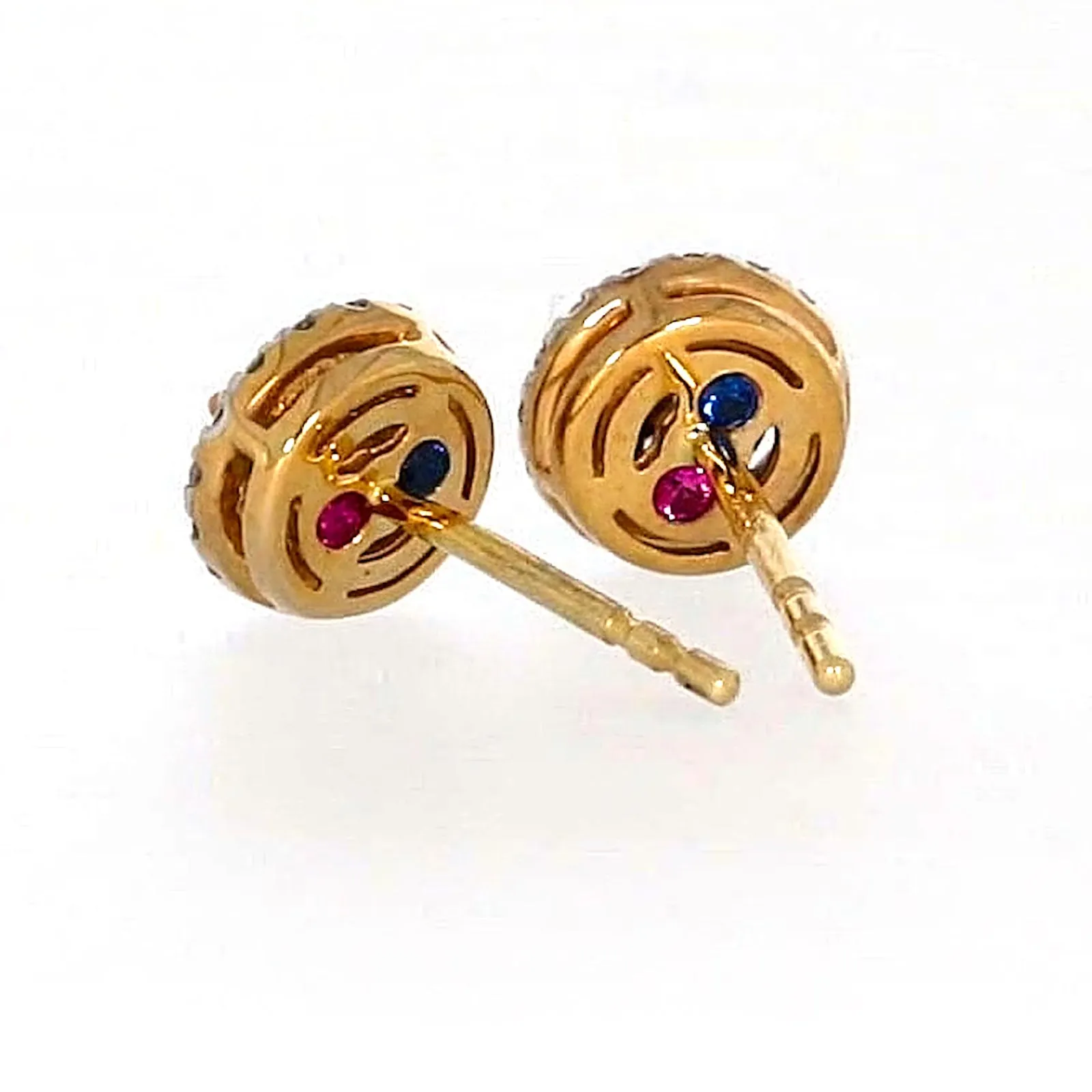 London 9ct Yellow Gold Round Brilliant Cut 0.30 CARAT tw of Diamonds Stud Earrings