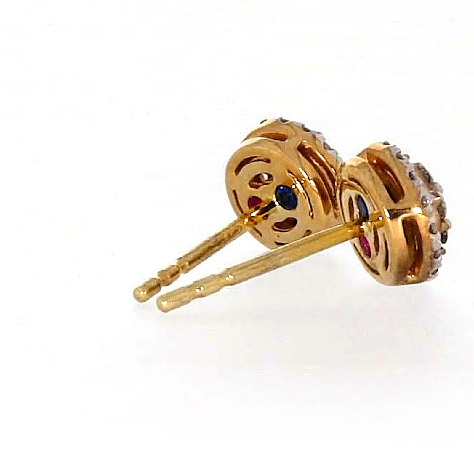 London 9ct Yellow Gold Round Brilliant Cut 0.30 CARAT tw of Diamonds Stud Earrings