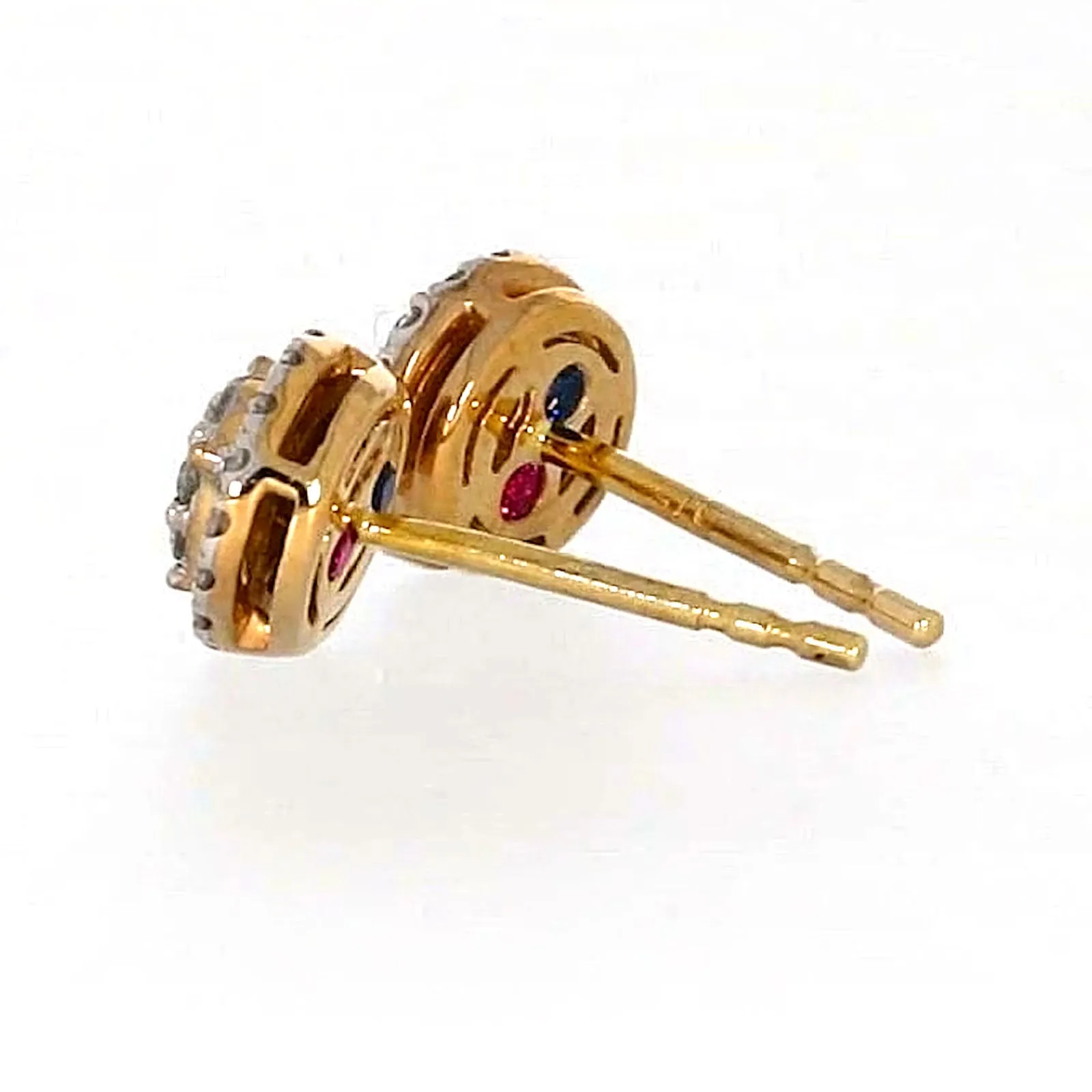 London 9ct Yellow Gold Round Brilliant Cut 0.30 CARAT tw of Diamonds Stud Earrings