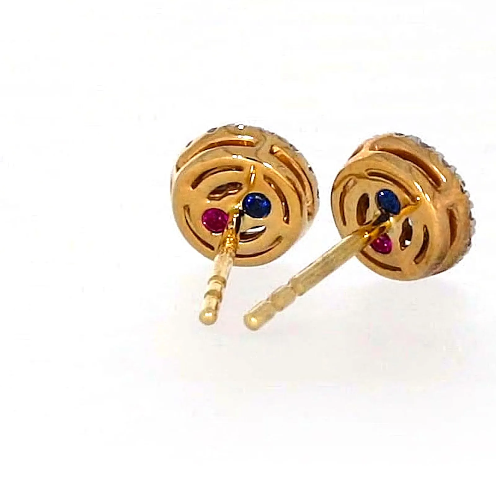 London 9ct Yellow Gold Round Brilliant Cut 0.30 CARAT tw of Diamonds Stud Earrings