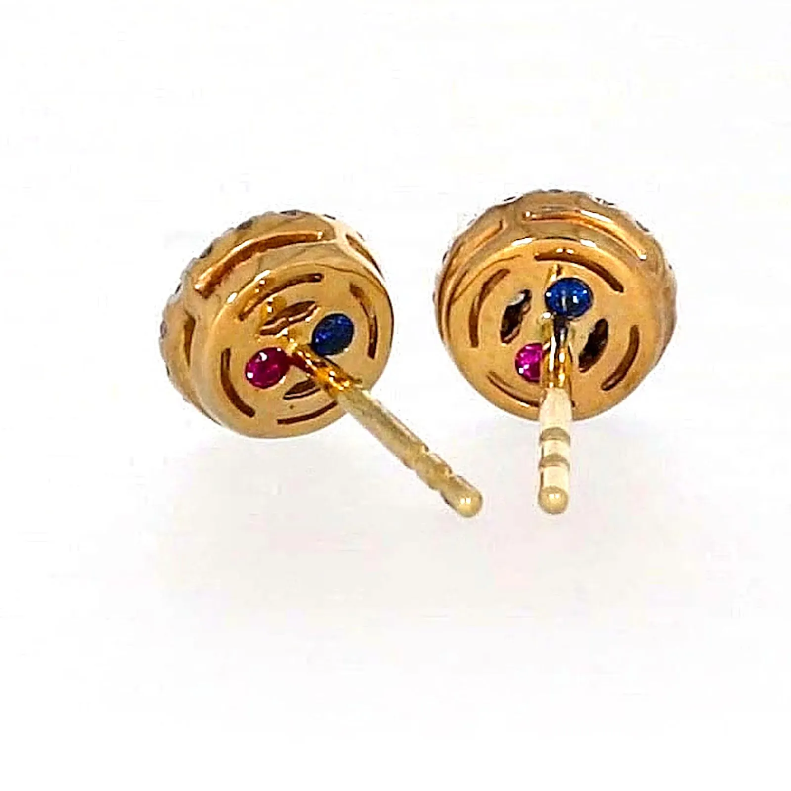London 9ct Yellow Gold Round Brilliant Cut 0.30 CARAT tw of Diamonds Stud Earrings