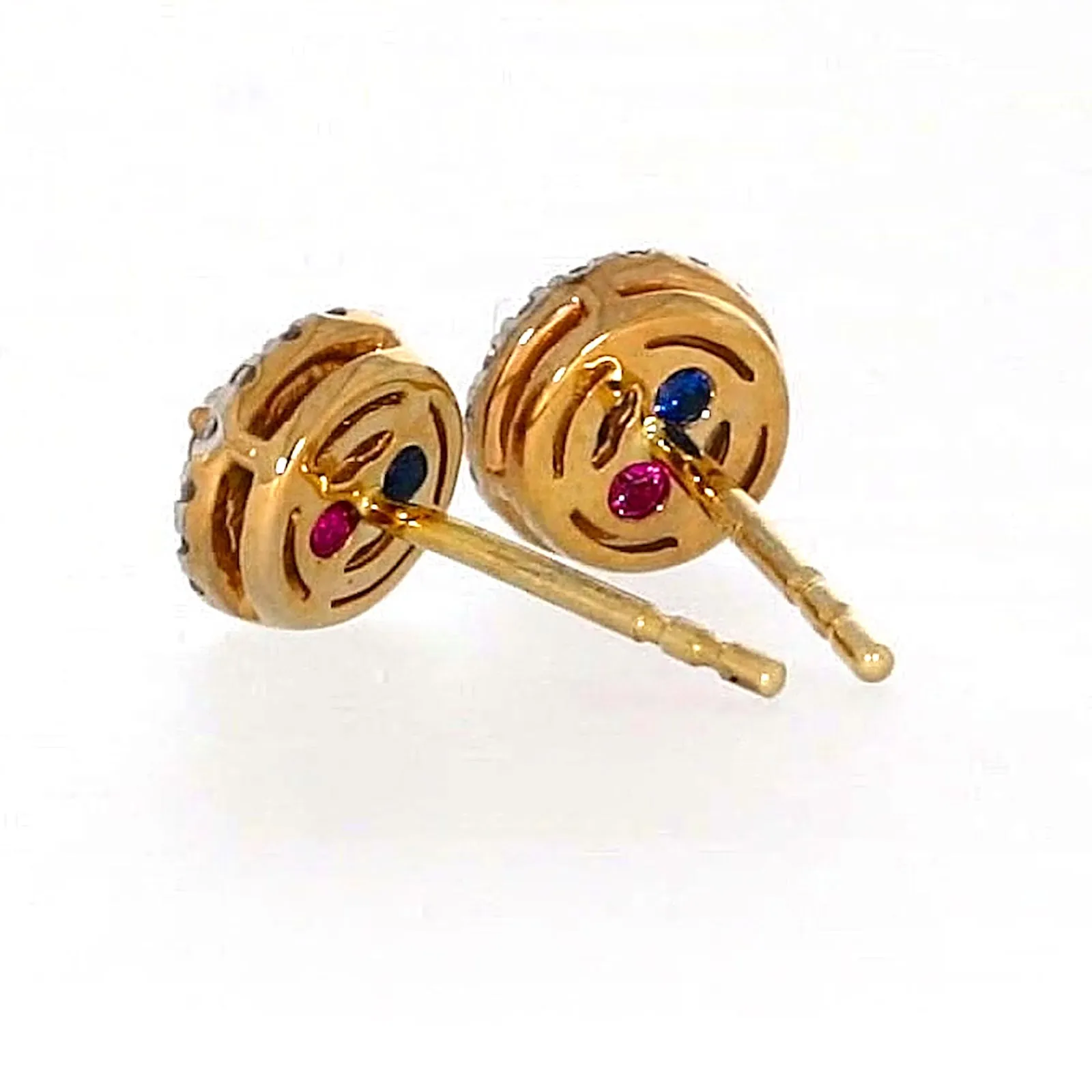 London 9ct Yellow Gold Round Brilliant Cut 0.30 CARAT tw of Diamonds Stud Earrings