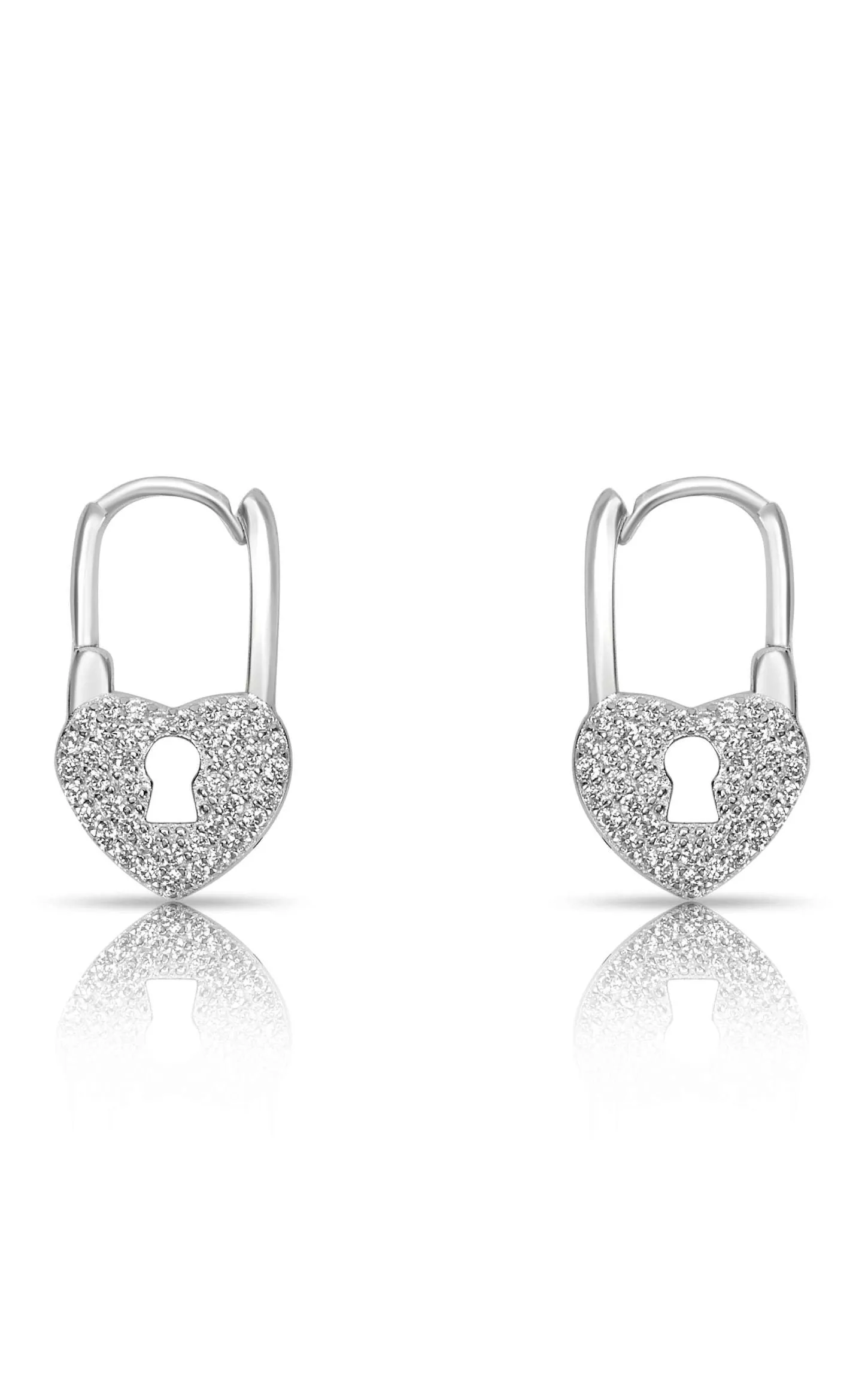 Love - Lock Stud Earring Silver