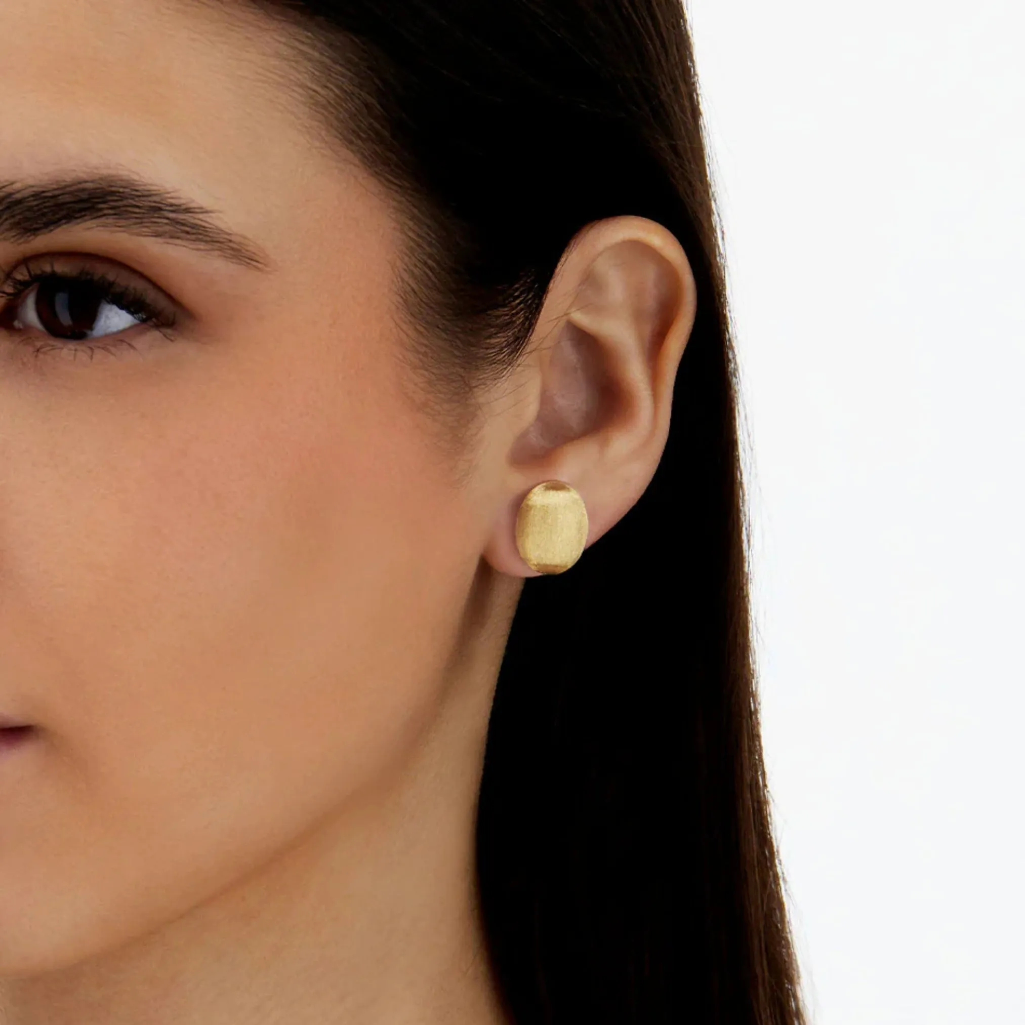 NANIS 18K YELLOW GOLD 'MUSE' GOLD PEARL STUD EARRINGS