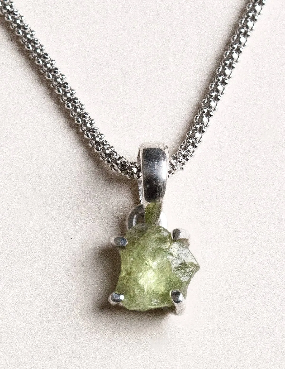 Natural Peridot Pendant Necklace