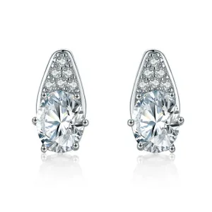 Oval AAA Zircon Stud Earrings