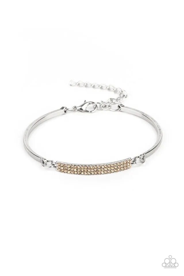 Paparazzi Bracelet ~ Showy Sparkle - Brown