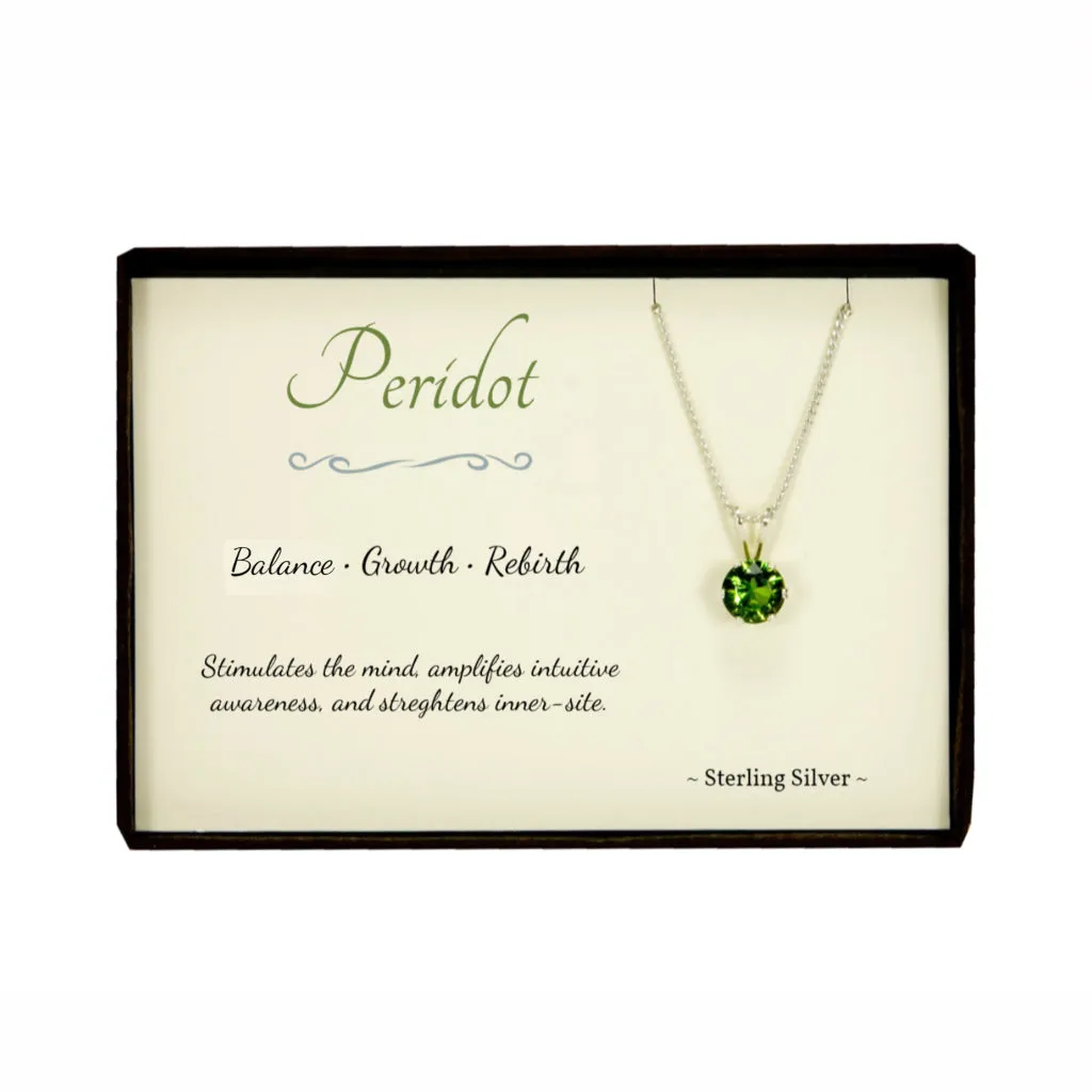 Peridot Sterling Silver Pendant Necklace