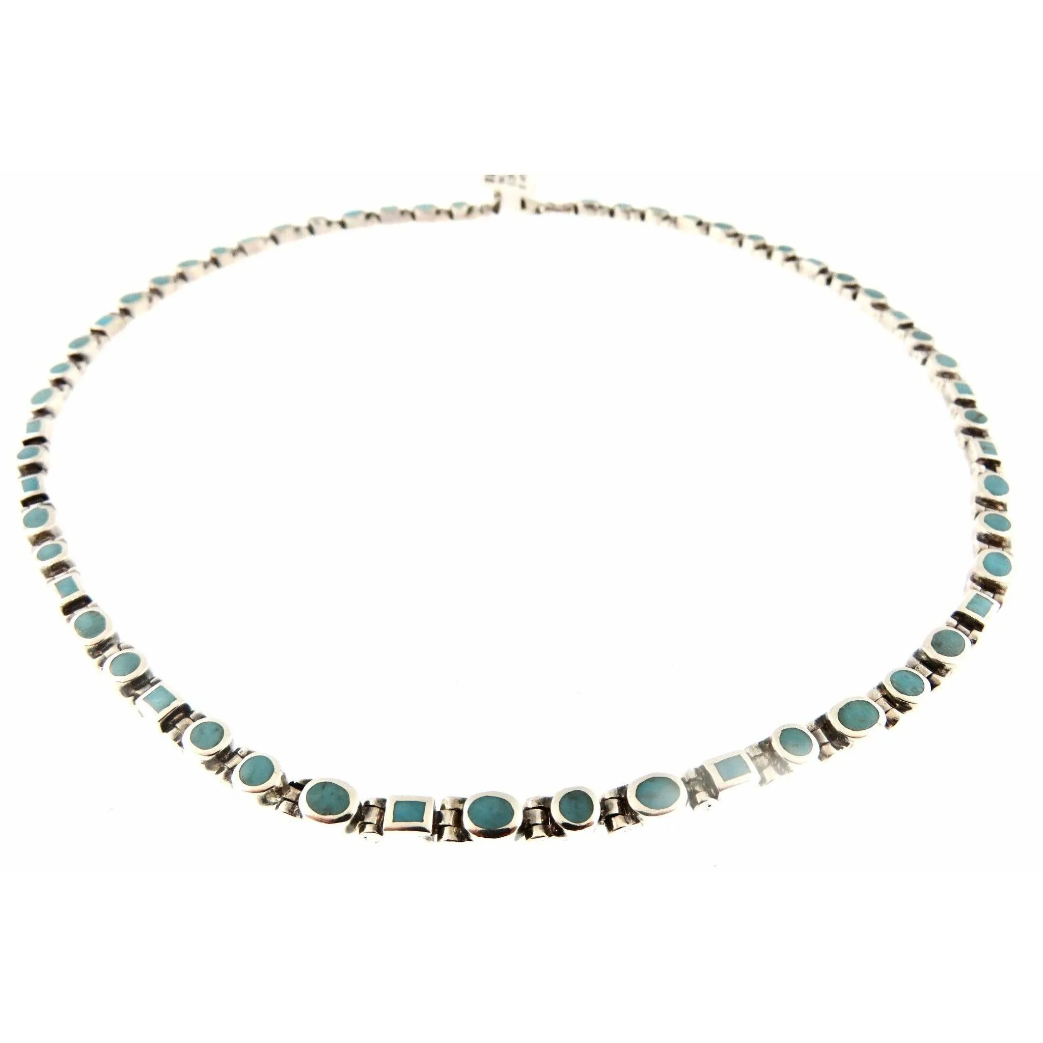 Peyote Bird Mini Dot Dash Turquise Tennis Necklace