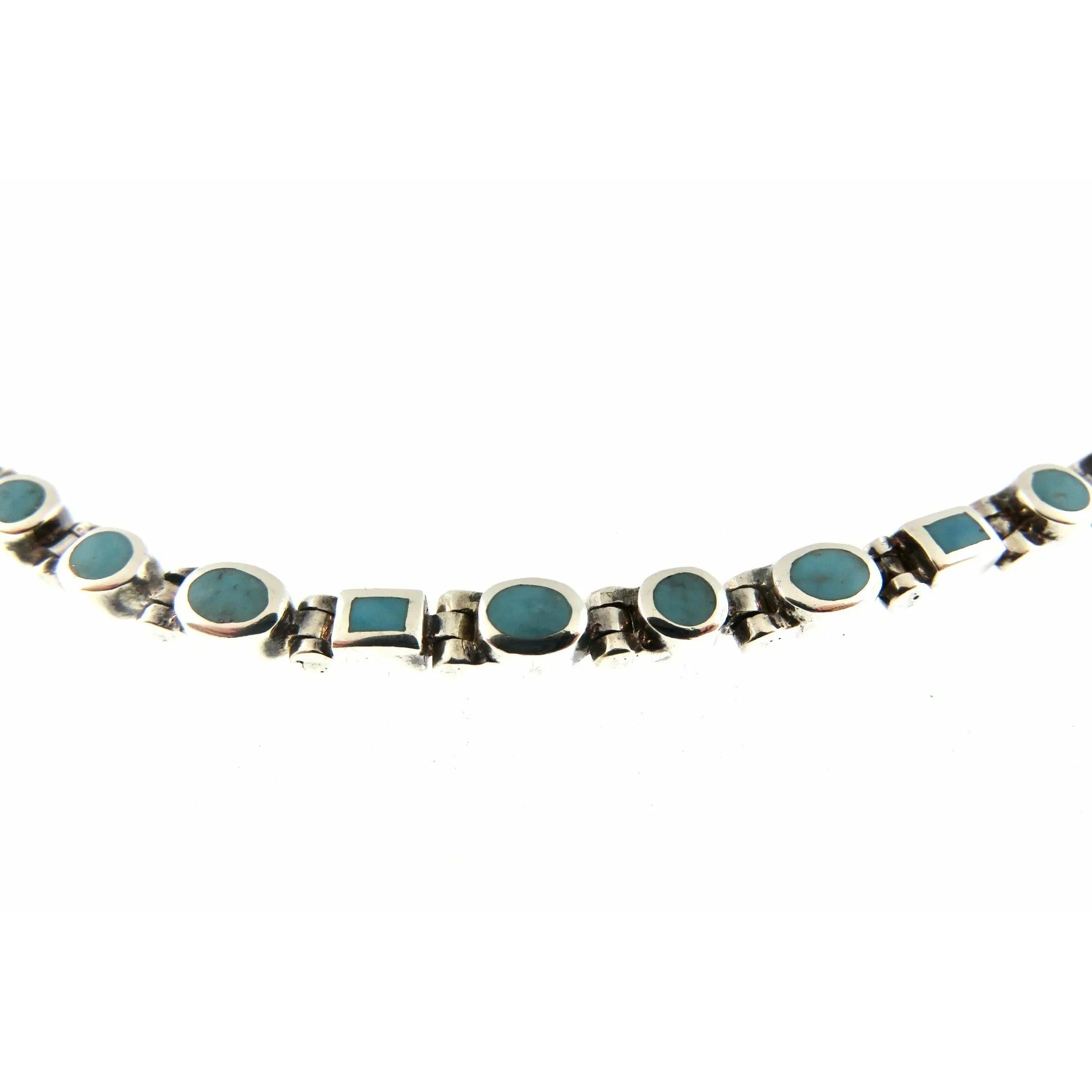 Peyote Bird Mini Dot Dash Turquise Tennis Necklace