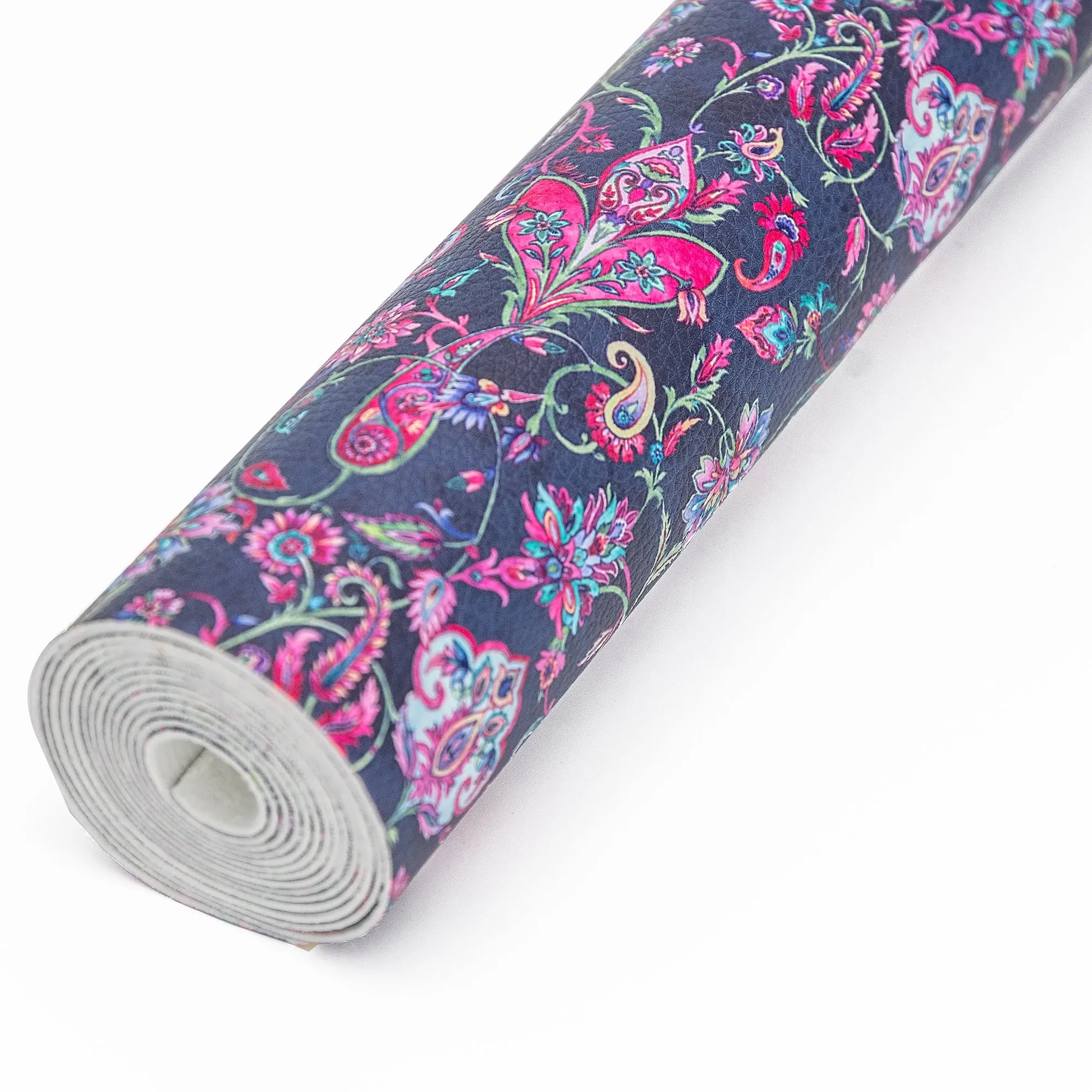 Poppin Paisley Printed Vinyl 18" x 53" Roll | Pebble Texture