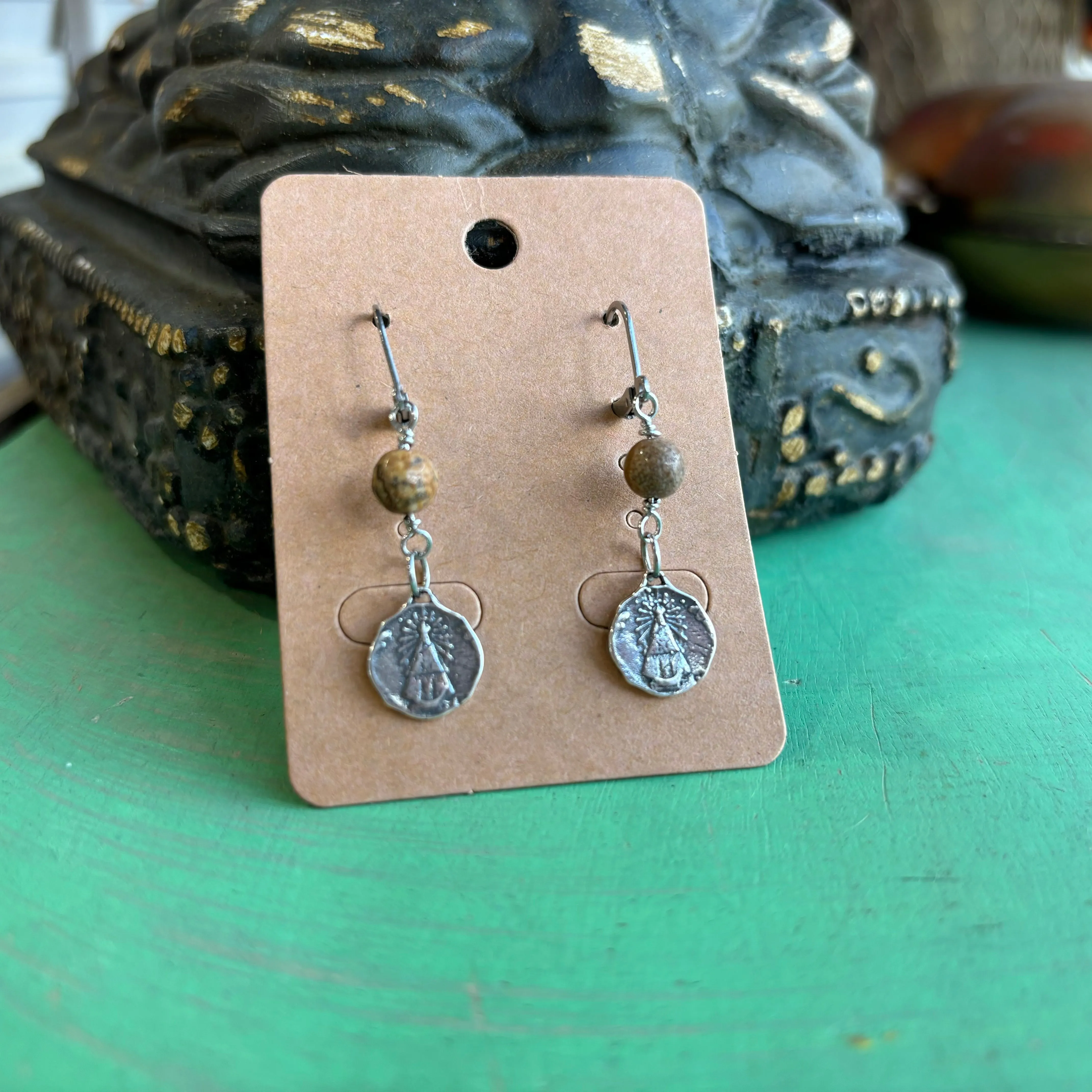 Reyna Natural Jasper Necklace or Earrings