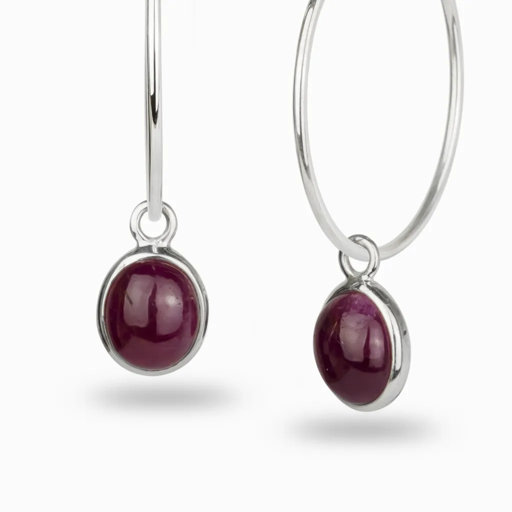 Ruby Hoop Charms