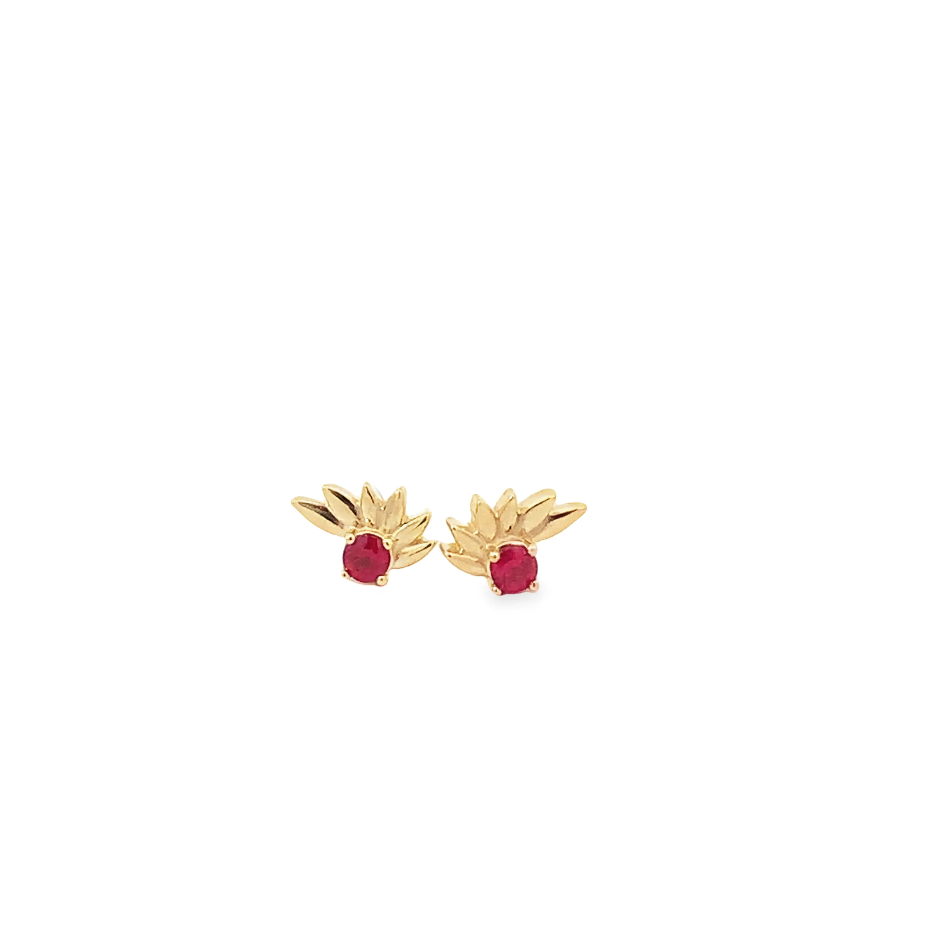 Ruby Sun Ray Stud Earrings