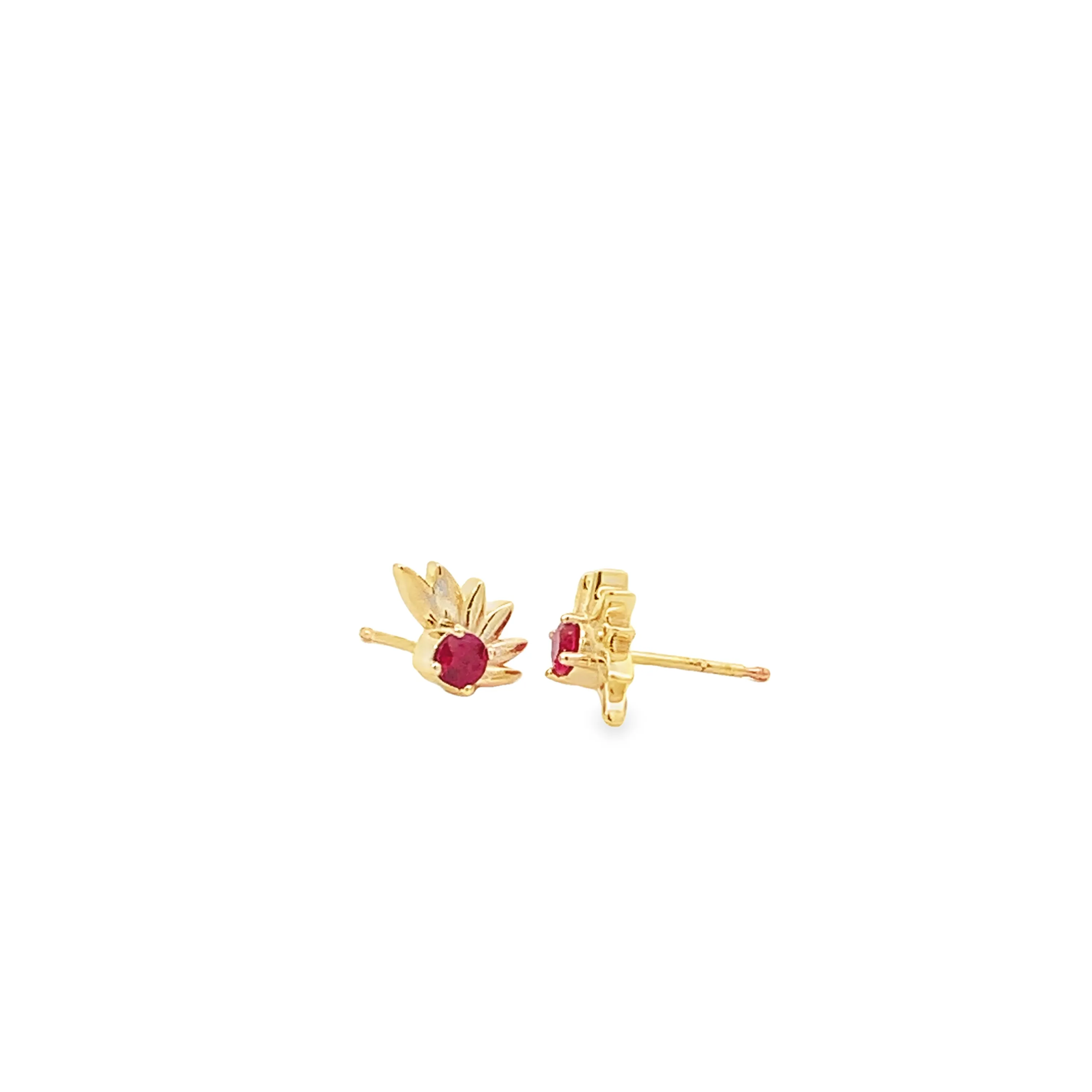 Ruby Sun Ray Stud Earrings