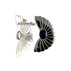 Silver & Blue Lapis Earrings