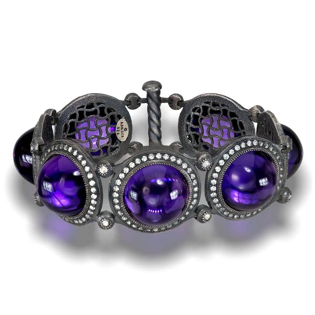 Silver Symbolica Bracelet with Japanese Amethyst, Topaz