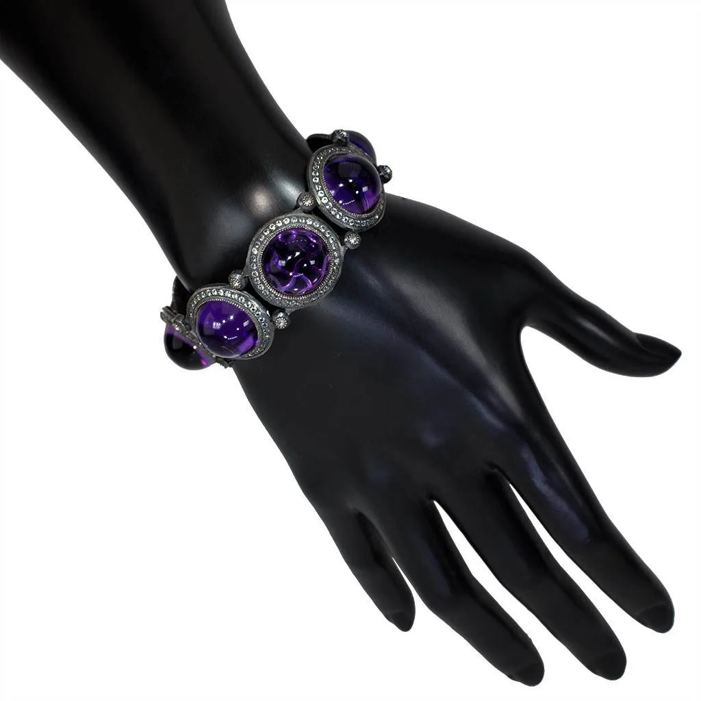 Silver Symbolica Bracelet with Japanese Amethyst, Topaz
