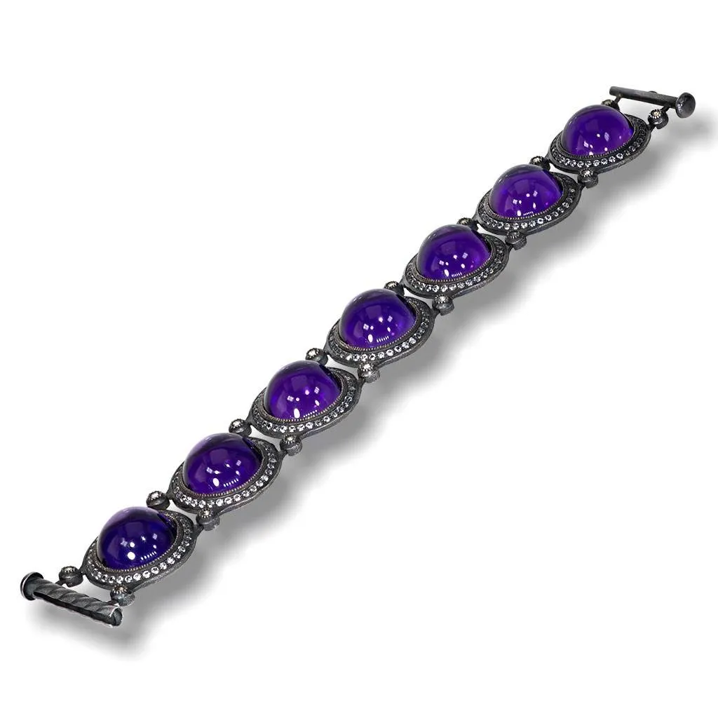 Silver Symbolica Bracelet with Japanese Amethyst, Topaz