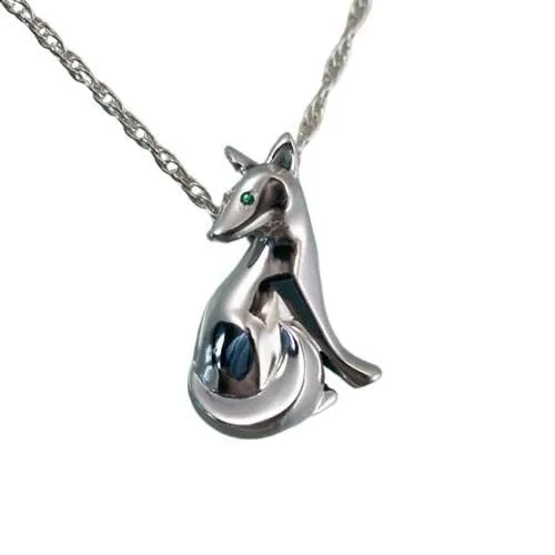 Sitting Kit Fox Pendant Necklace