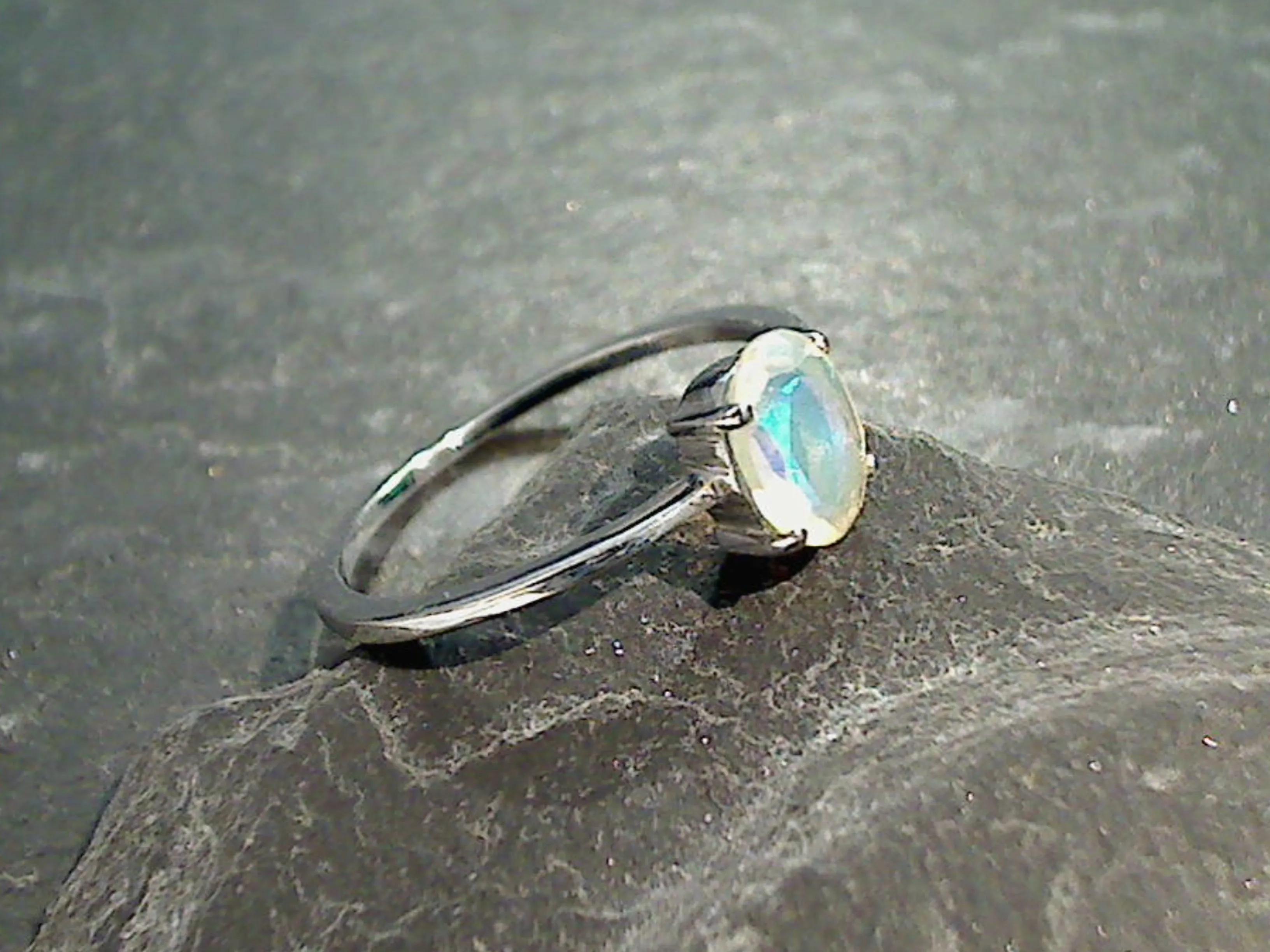 Size 6.25 Ethiopian Opal, Sterling Silver Ring