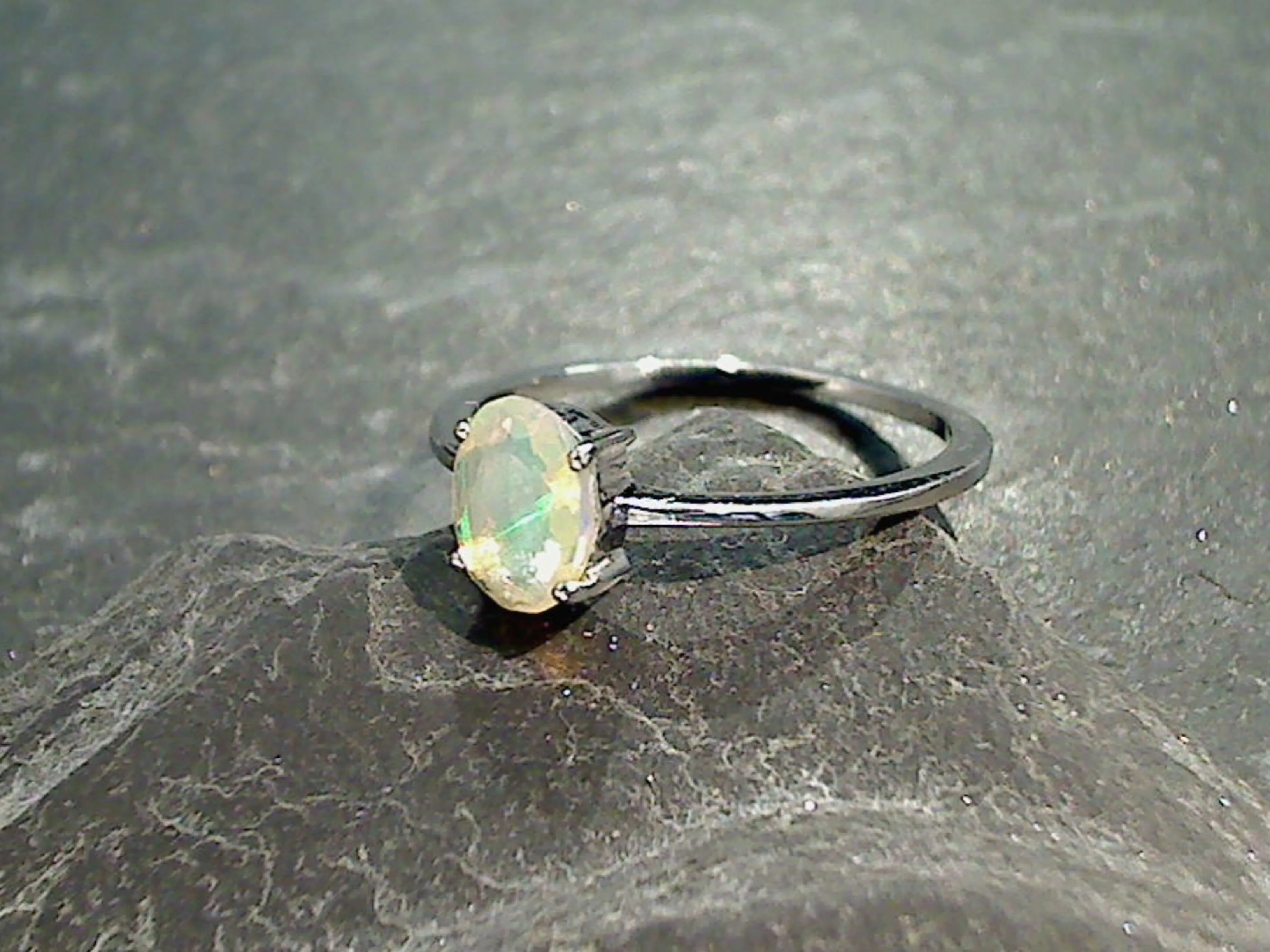 Size 6.25 Ethiopian Opal, Sterling Silver Ring
