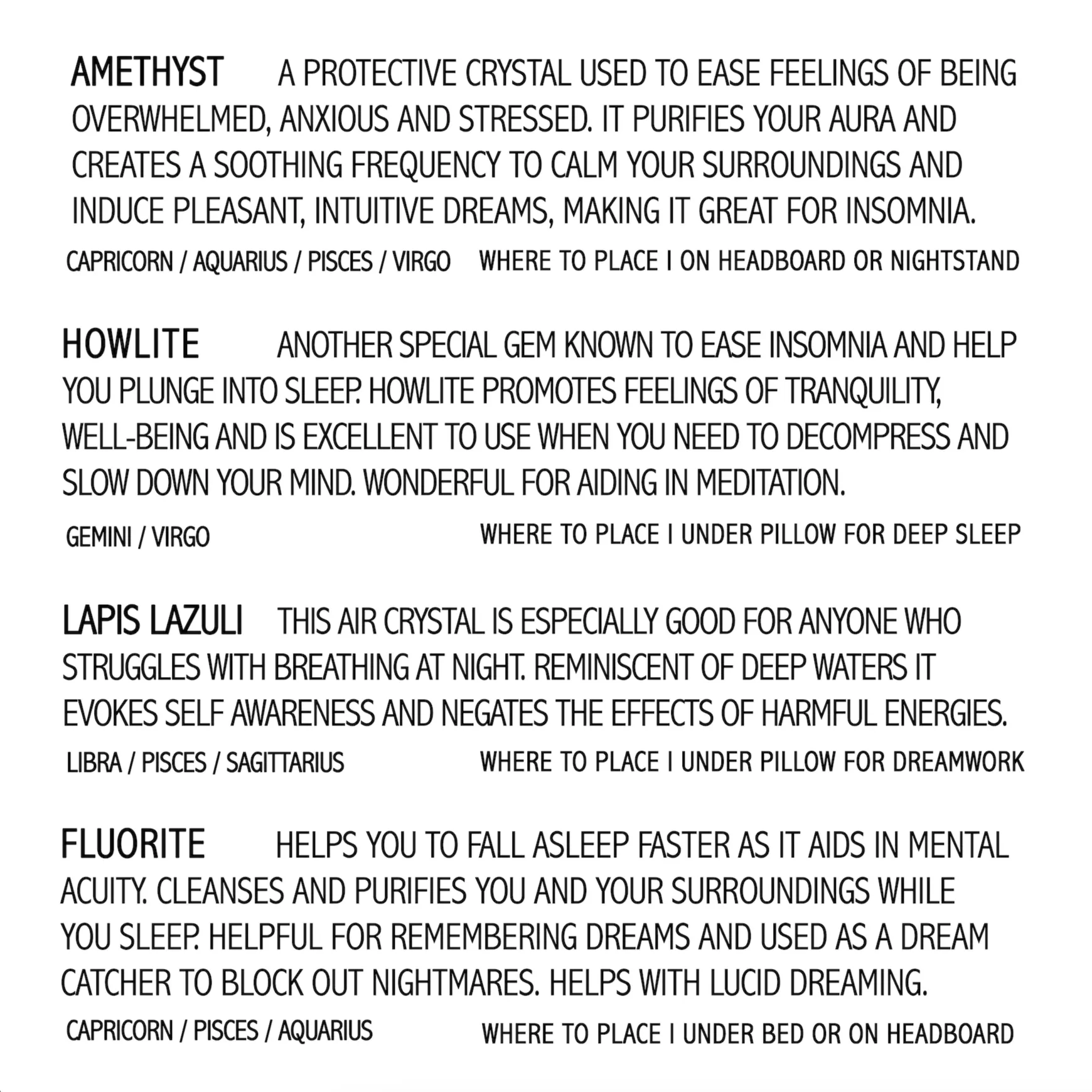 Slumber Curated Crystal Set