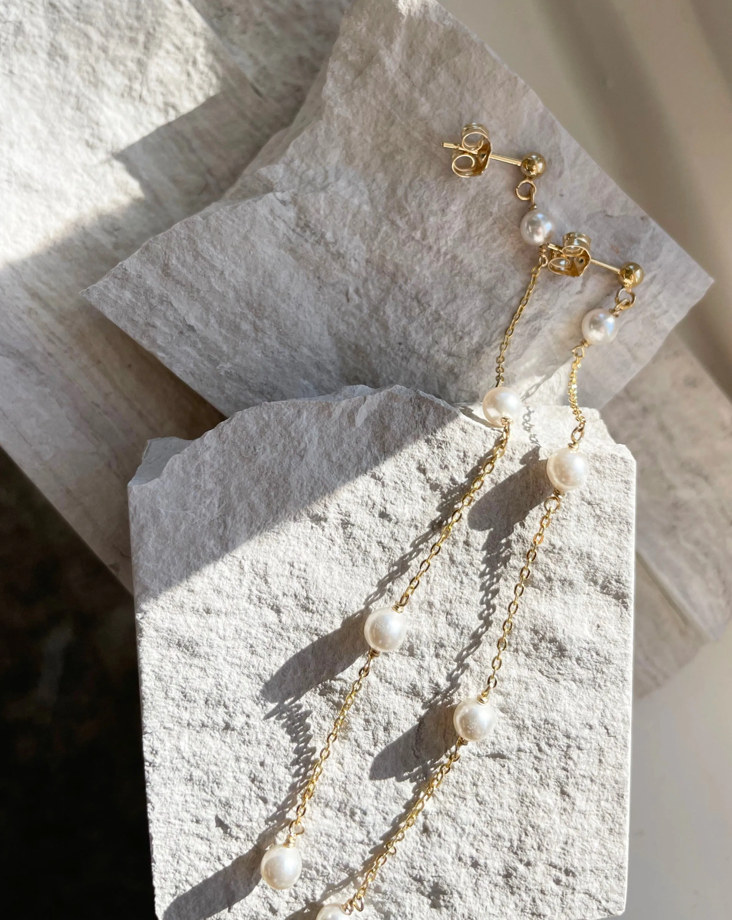 Small Pearl Drop Earrings