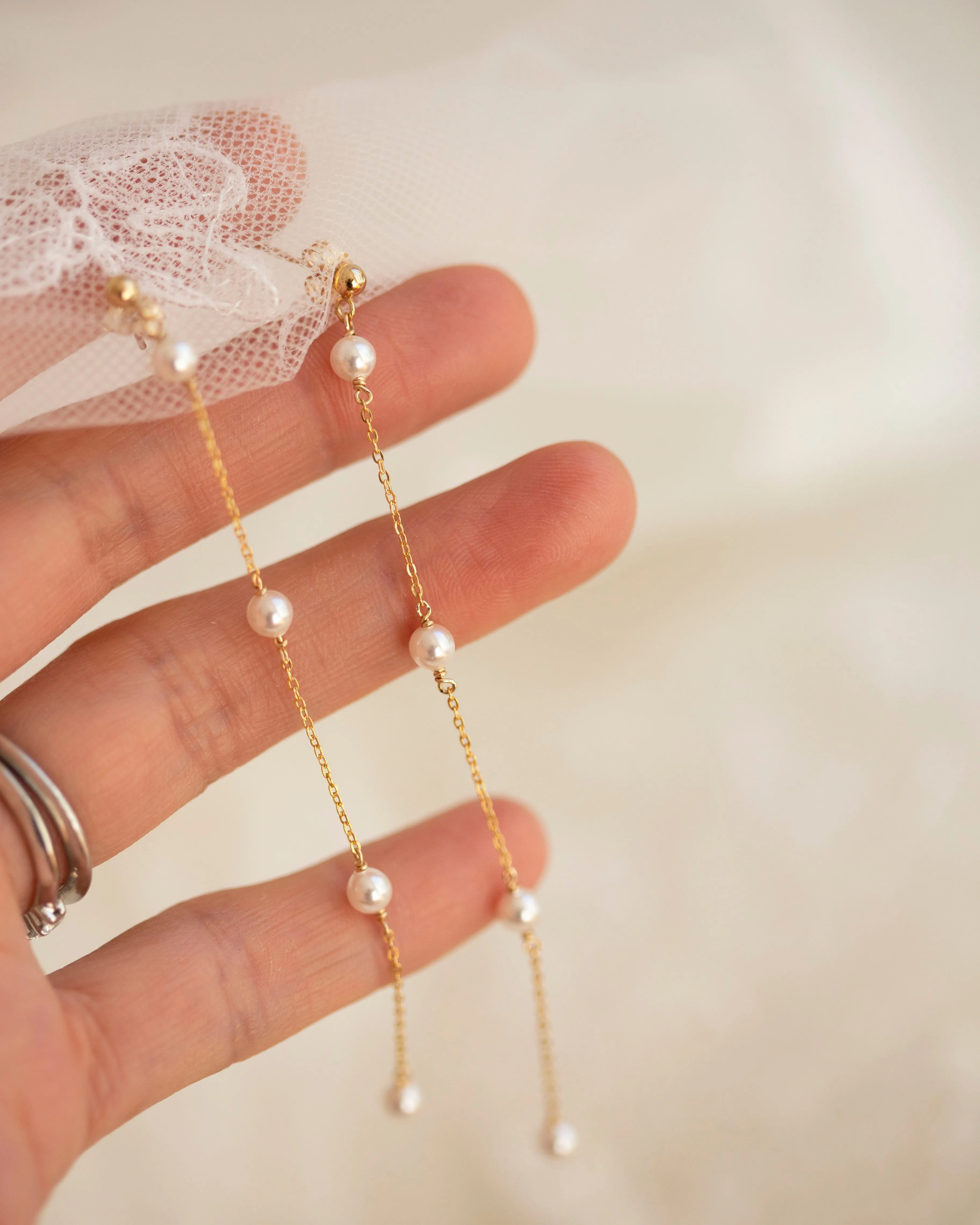 Small Pearl Drop Earrings