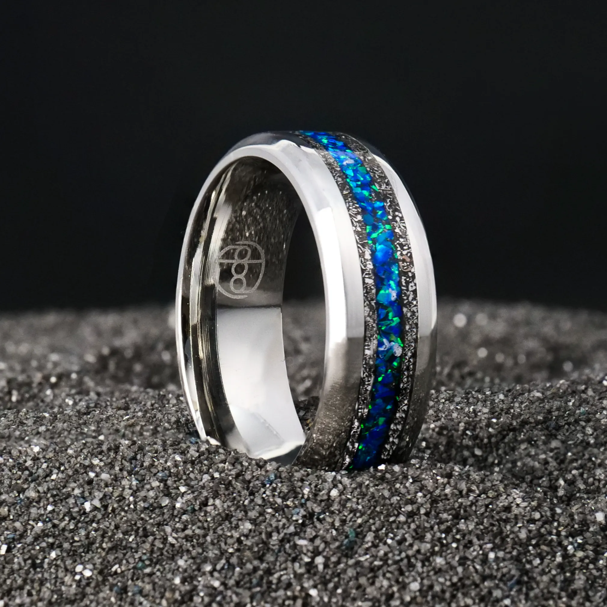 Star Dust Opal Stripe Ring