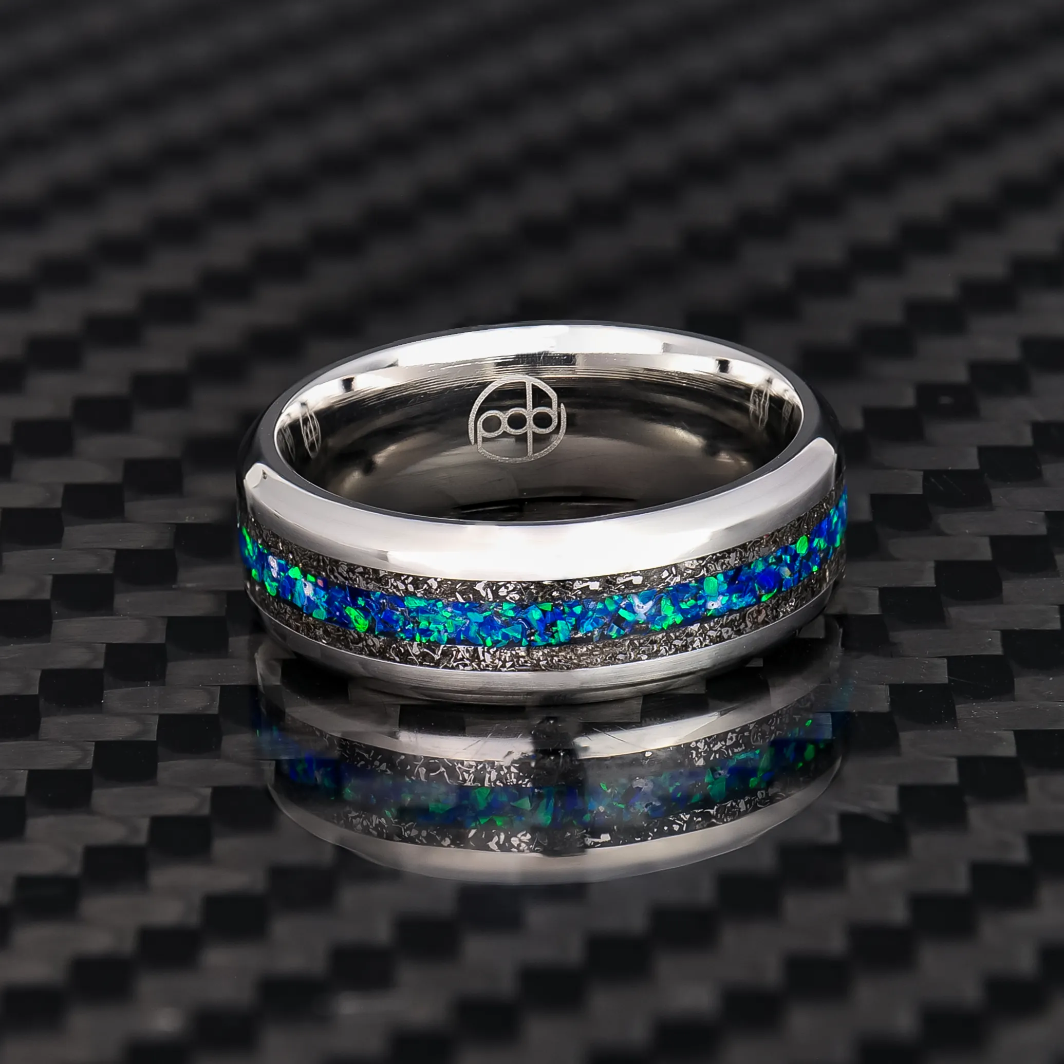 Star Dust Opal Stripe Ring