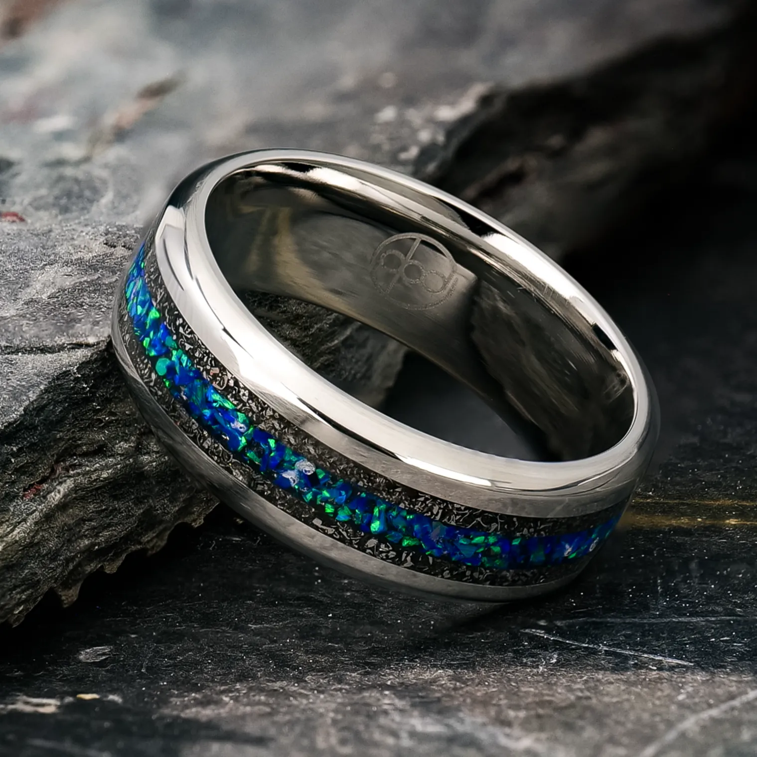Star Dust Opal Stripe Ring