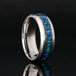 Star Dust Opal Stripe Ring