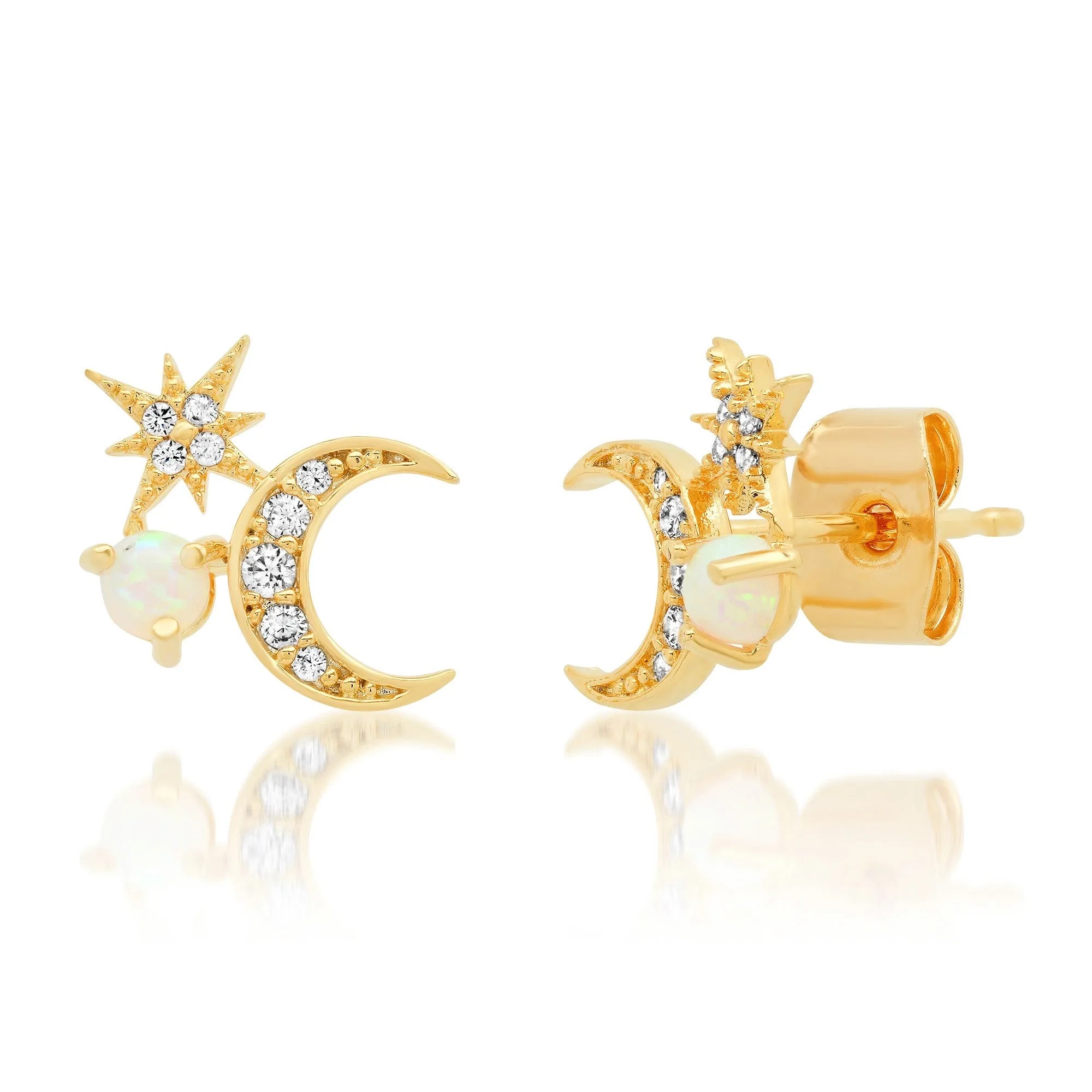 Starburst Moon Opal Studs