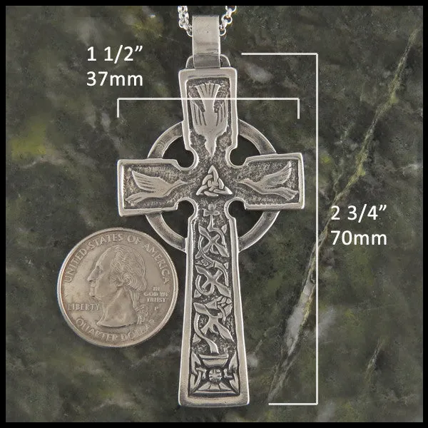 Sterling Silver Colum Cille Cross Pendant