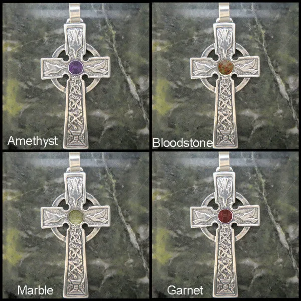 Sterling Silver Colum Cille Cross Pendant