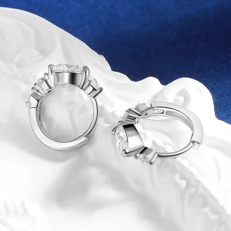 TBCYD 5mm D Color Moissanite Hoop Earrings For Women With GRA S925 Sterling Silver Ear Clasps Buckle Original New Fine Jewerly