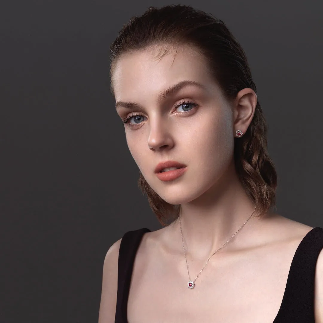 THIALH - DATURA • BLOSSOM - Diamond and Garnet Necklace