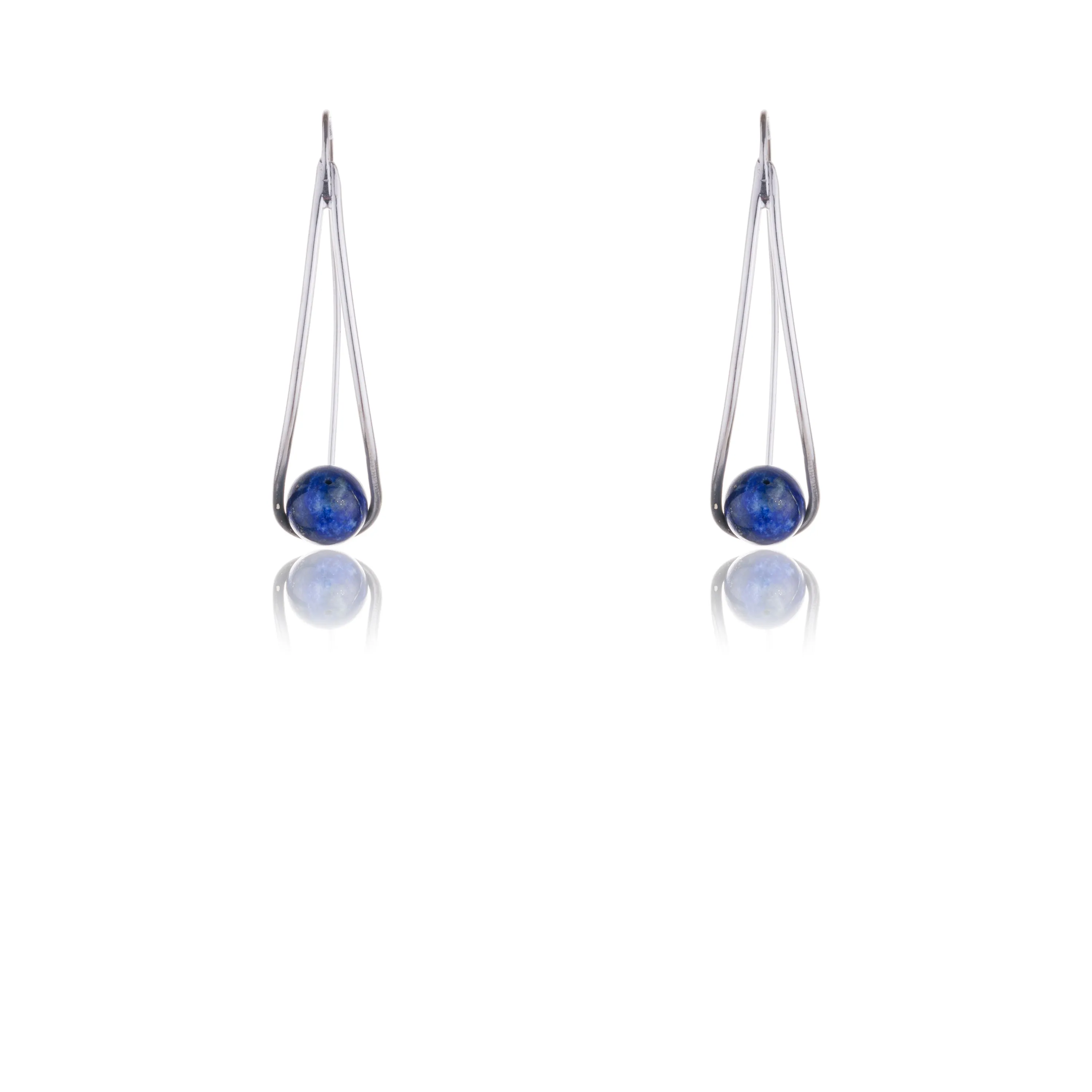 Zazel Lapis Earrings, Sterling Silver