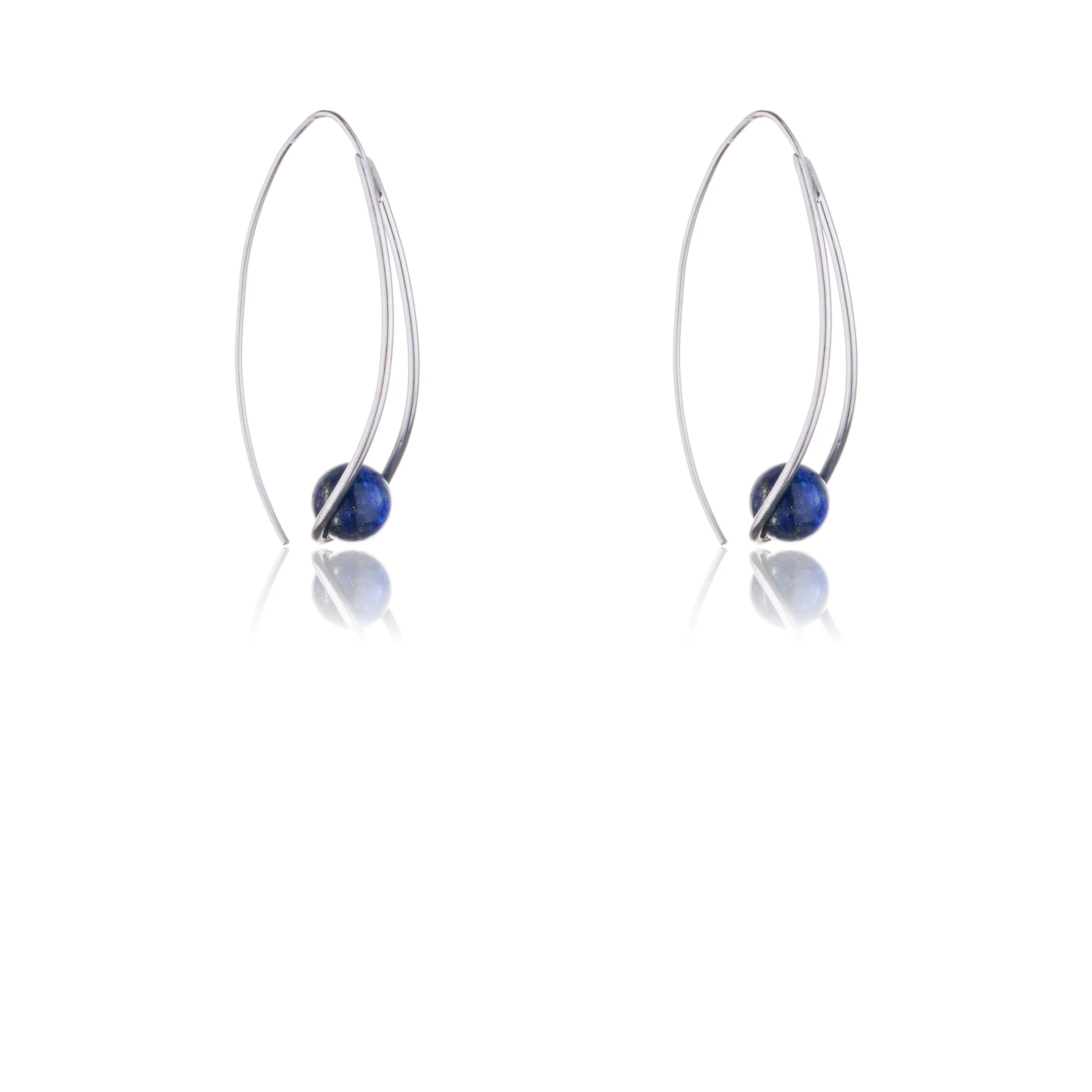 Zazel Lapis Earrings, Sterling Silver