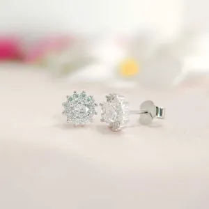 Zircon Studded Round Stud Earrings